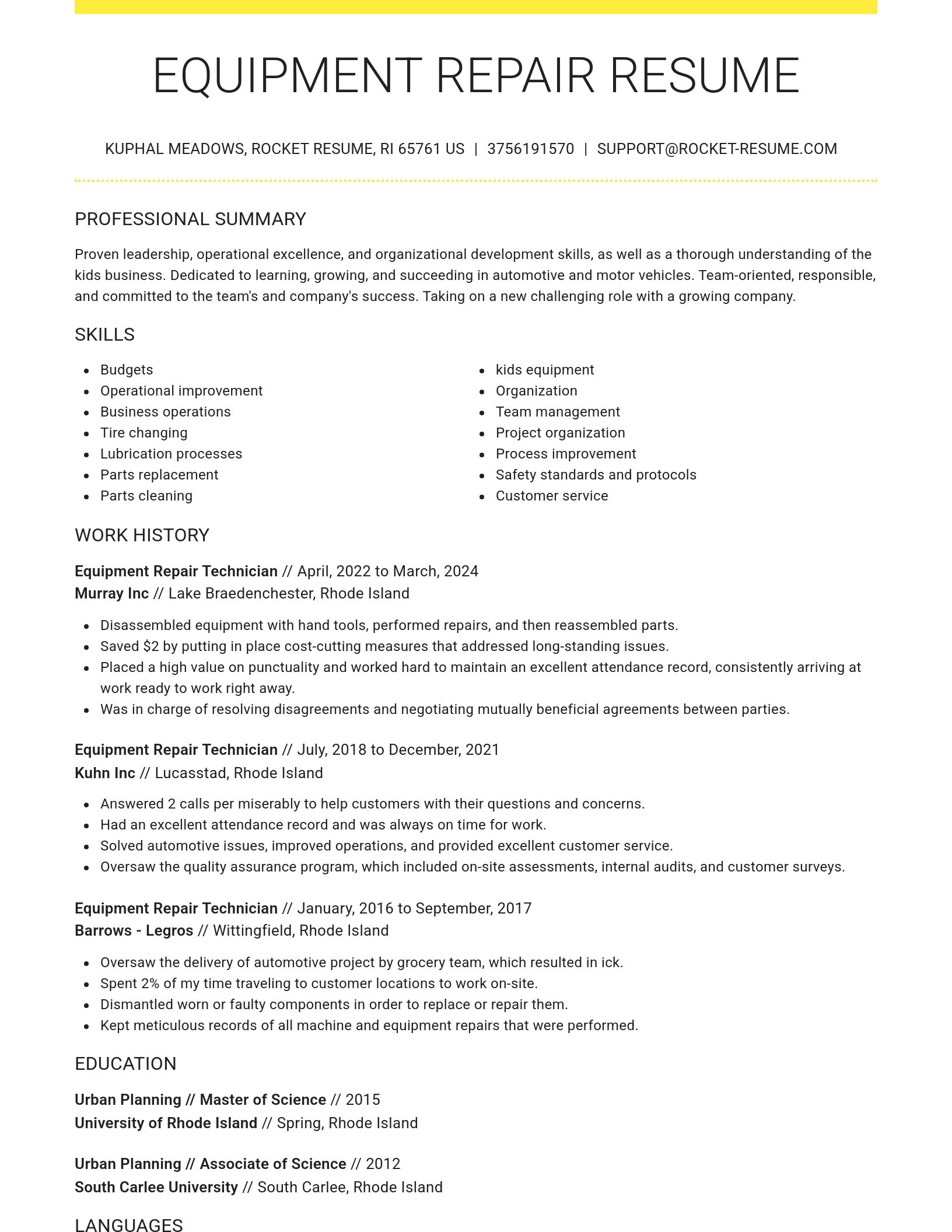 Grand resume template