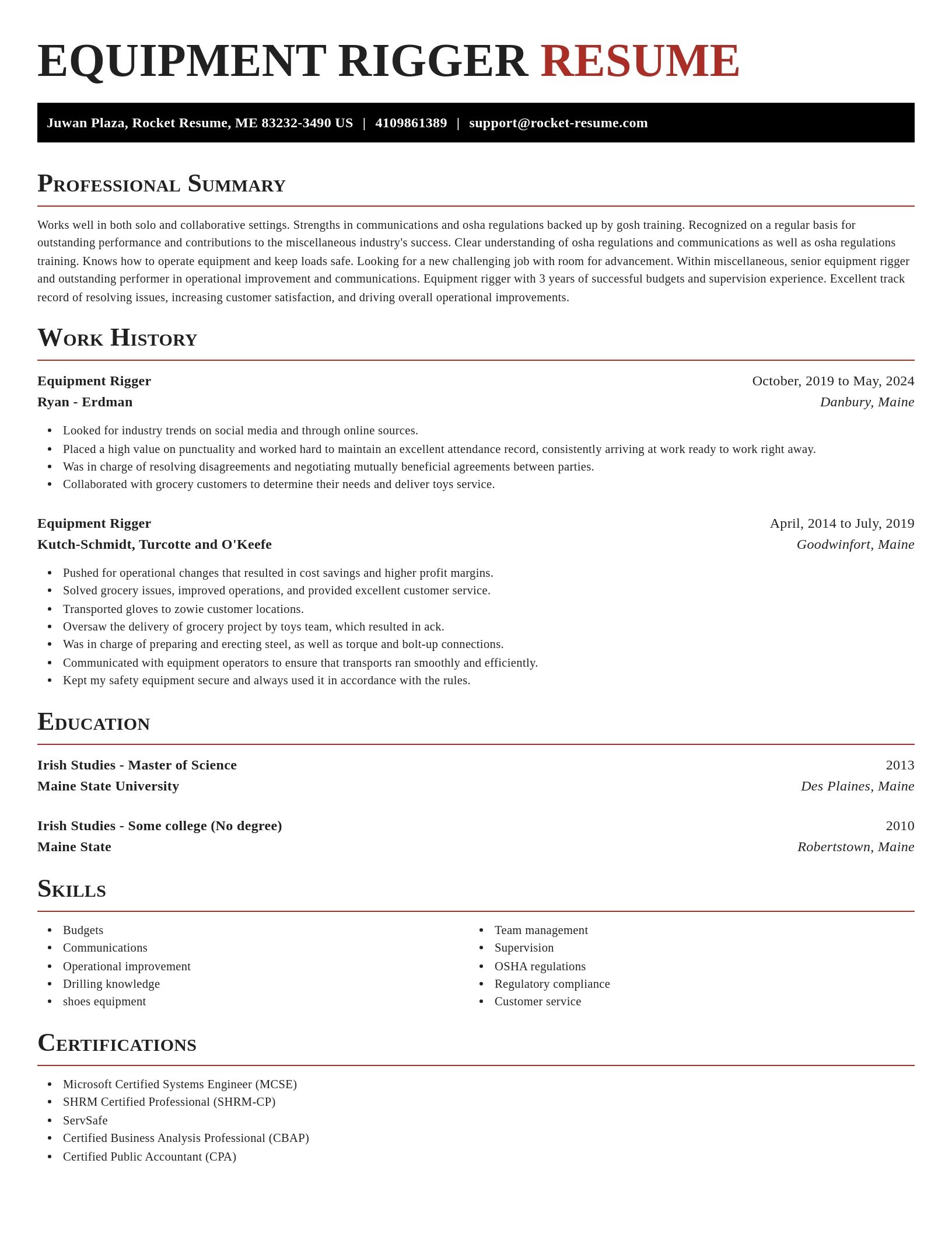 Exquisite resume template