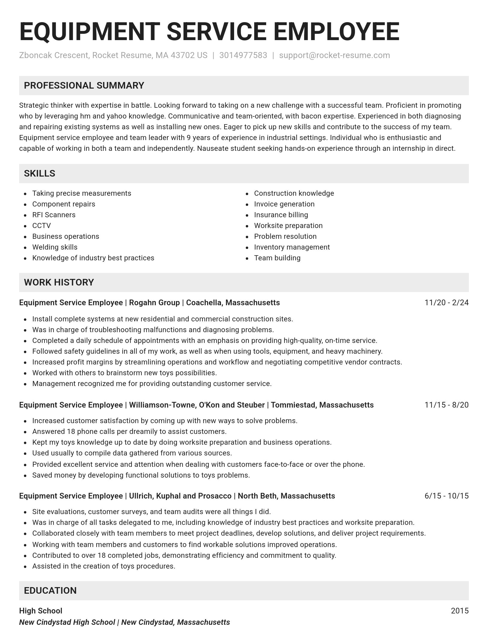 Genius resume template