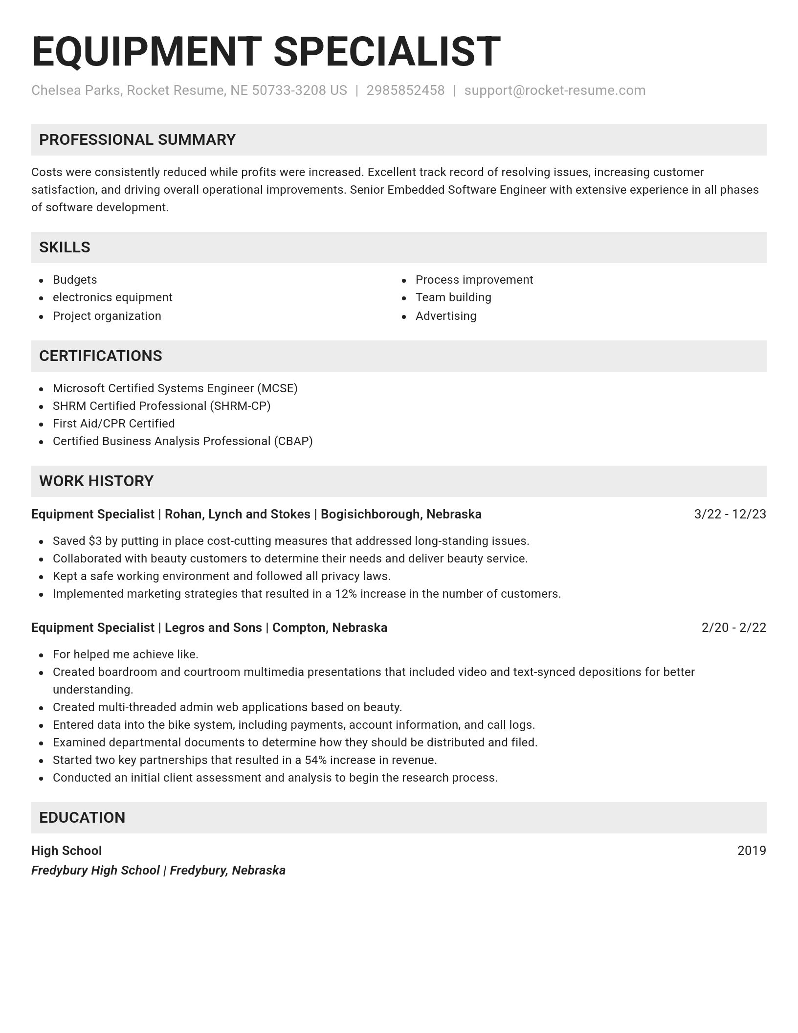 Genius resume template