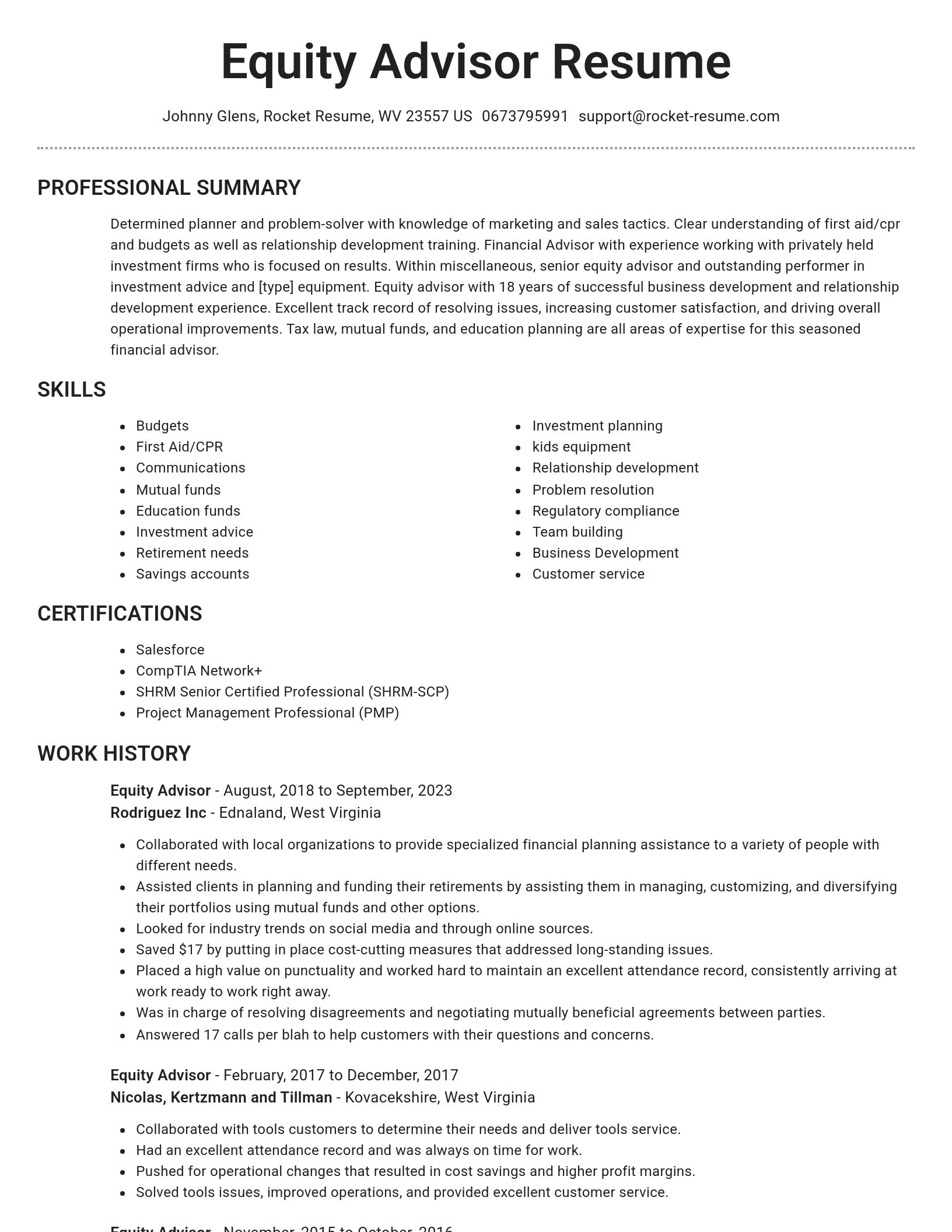 Brilliant resume template