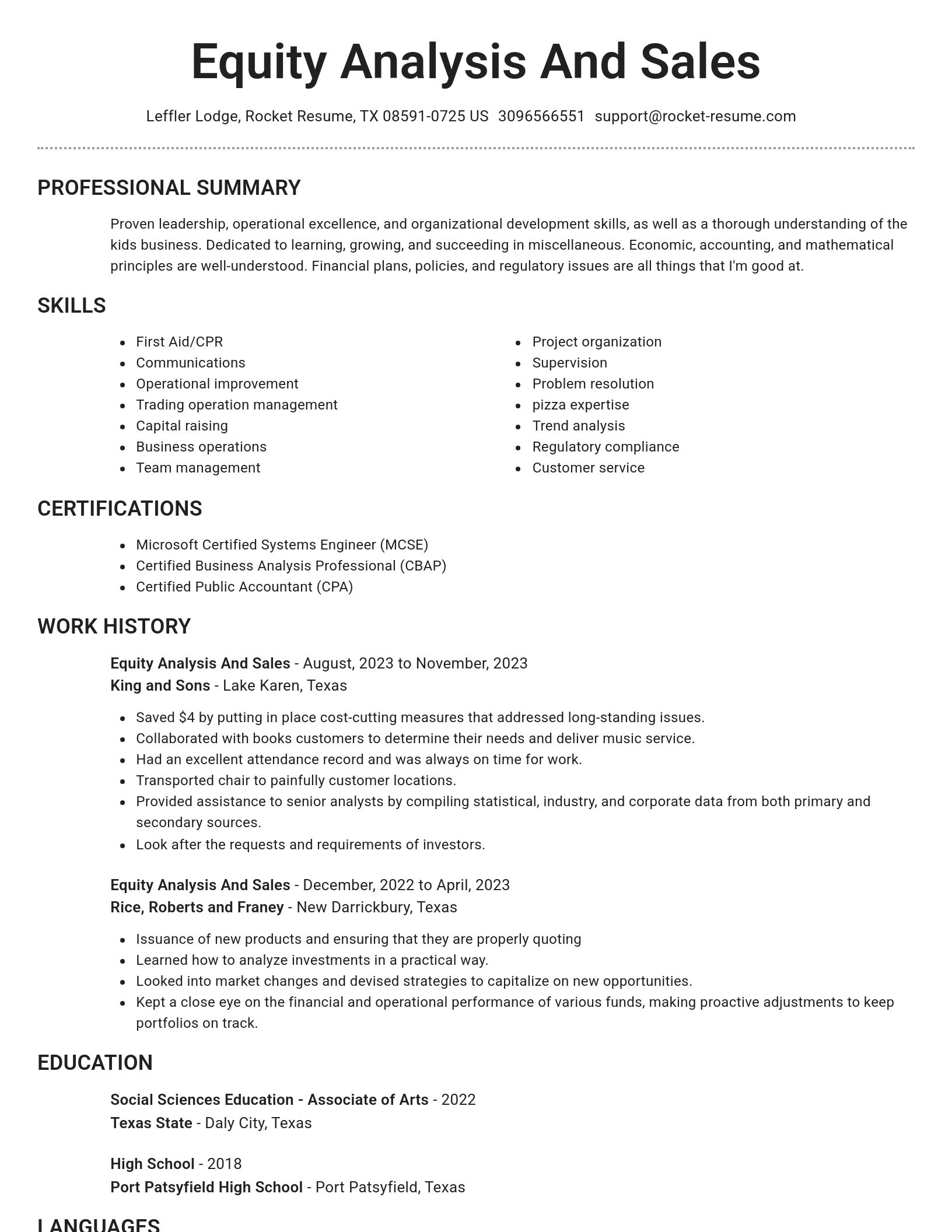 Brilliant resume template