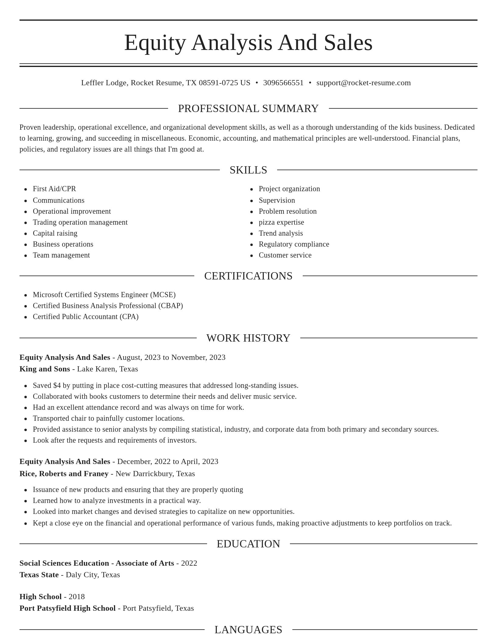 Elegant resume template
