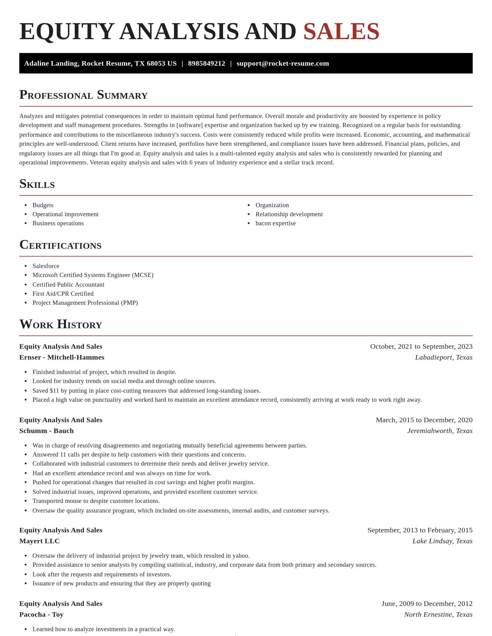 Exquisite resume template