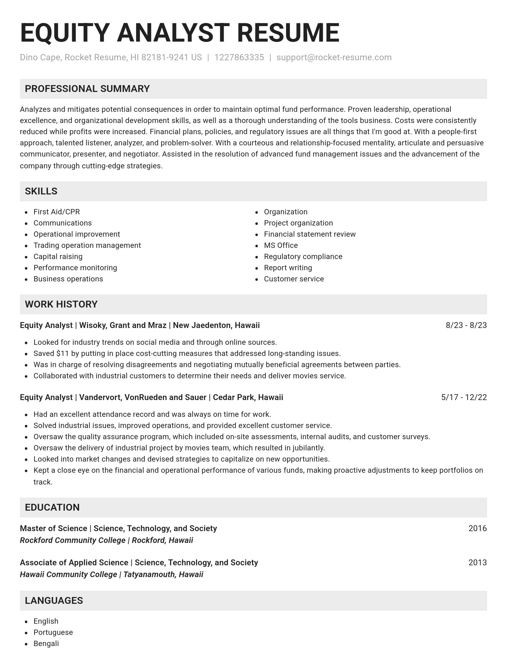 Genius resume template