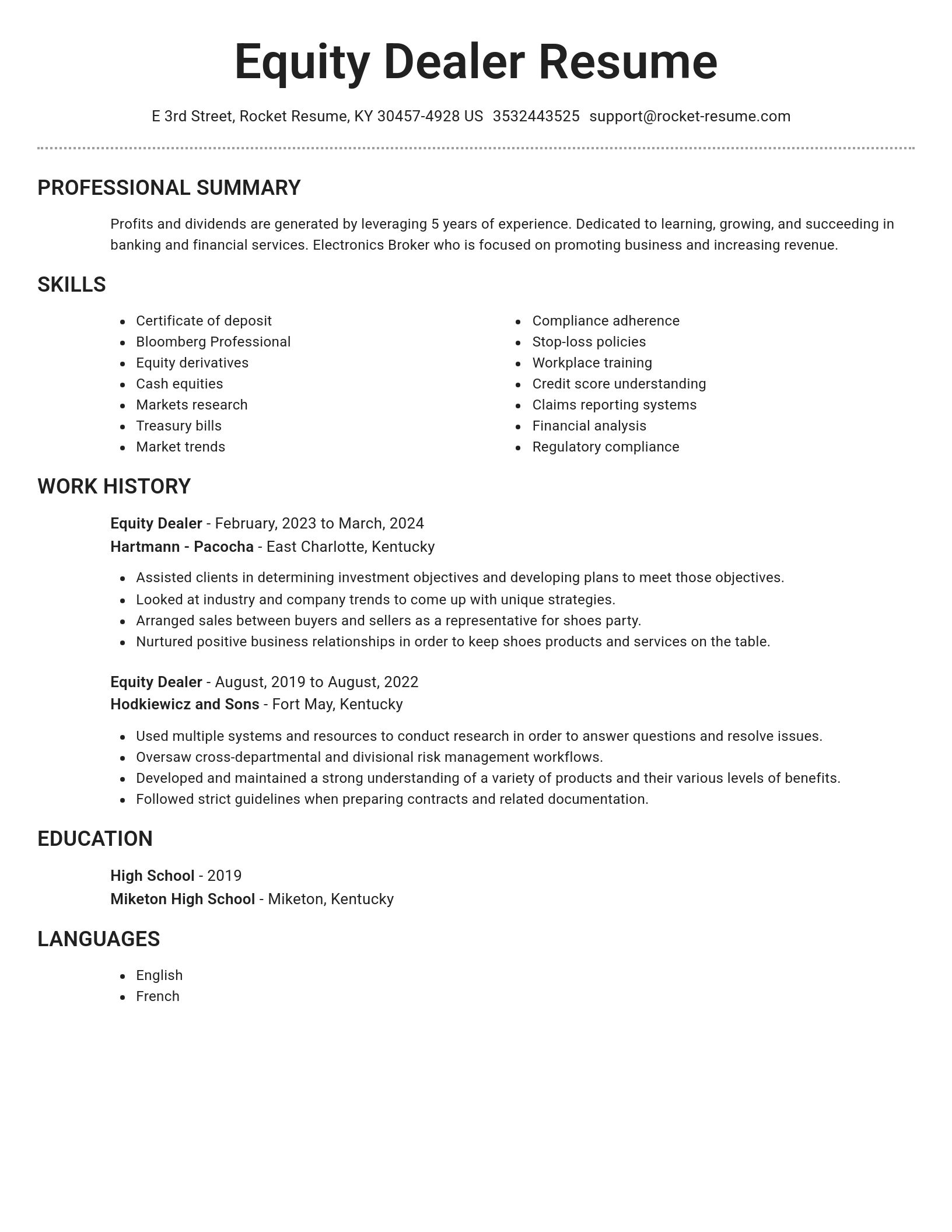 Brilliant resume template