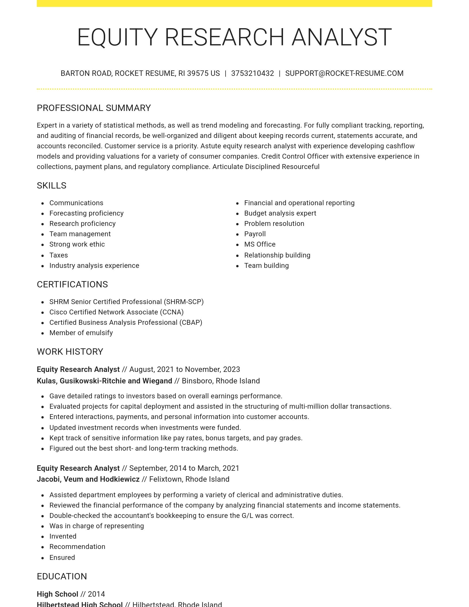 Grand resume template