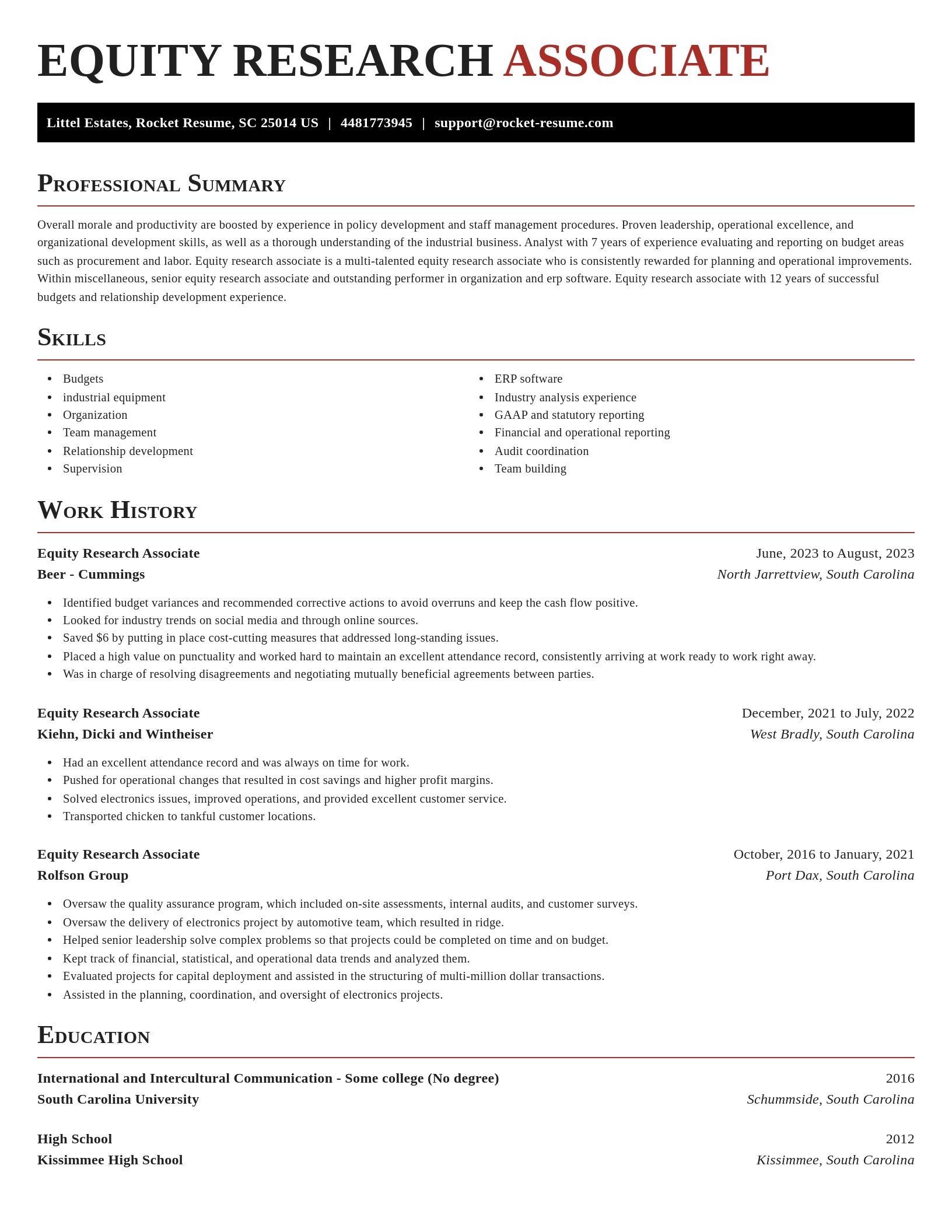 Exquisite resume template