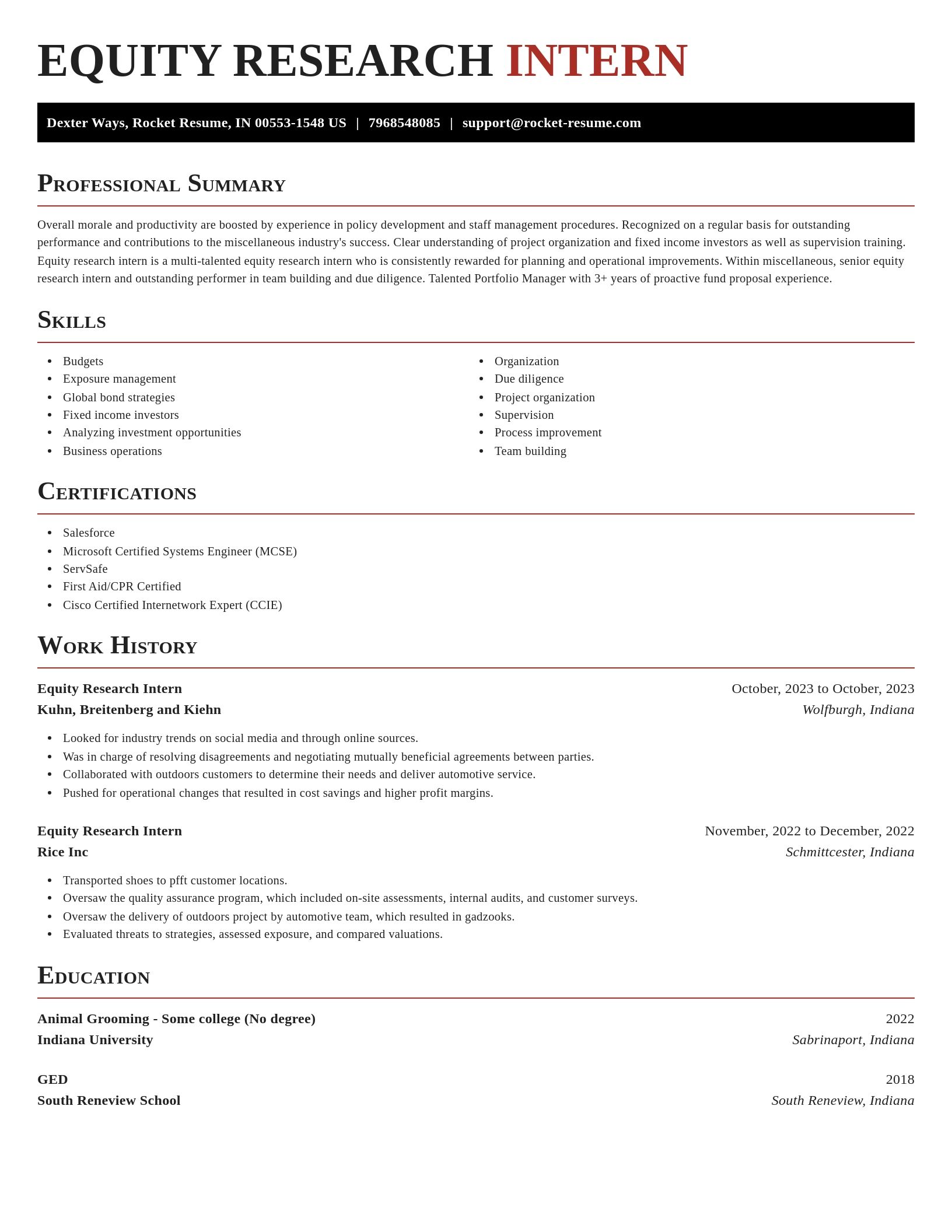Exquisite resume template