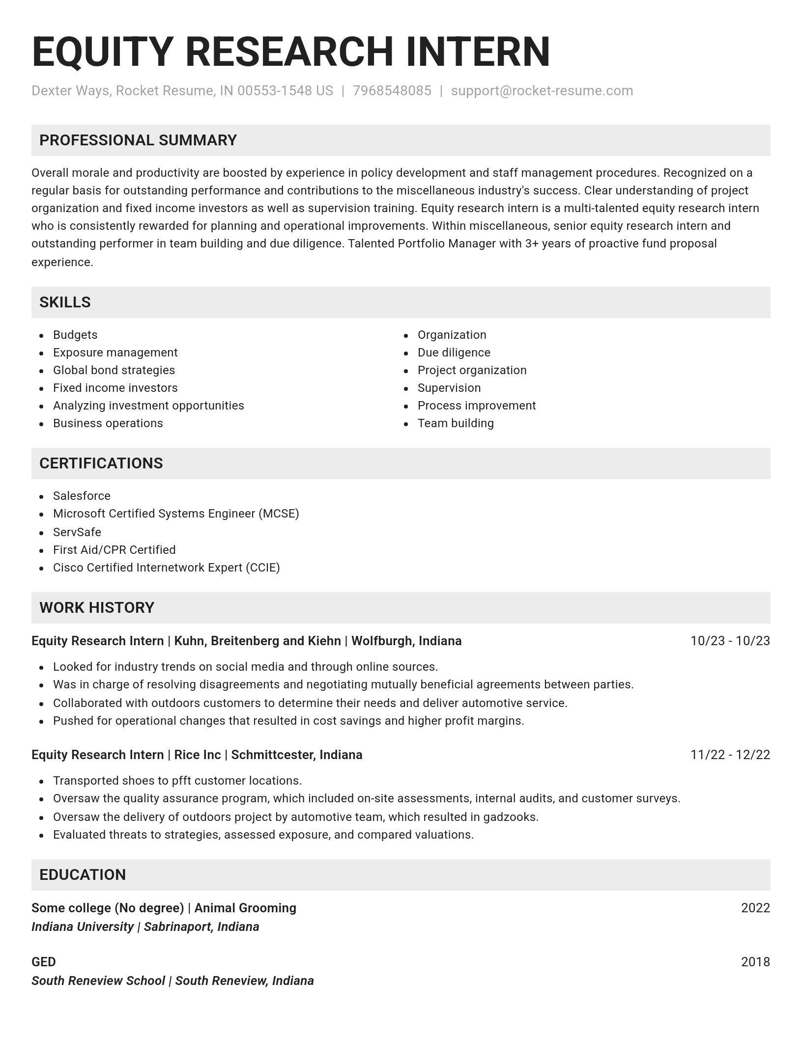 Genius resume template
