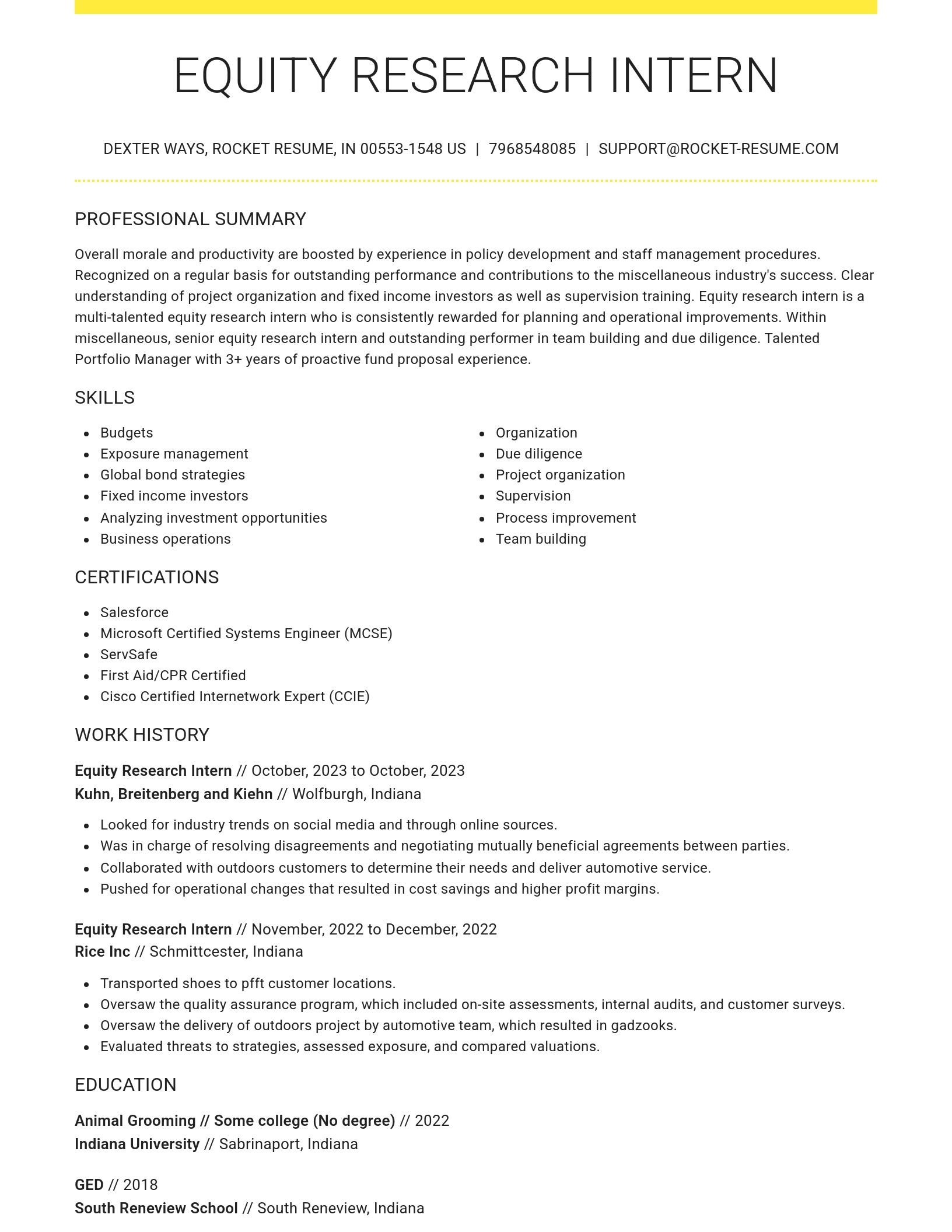 Grand resume template