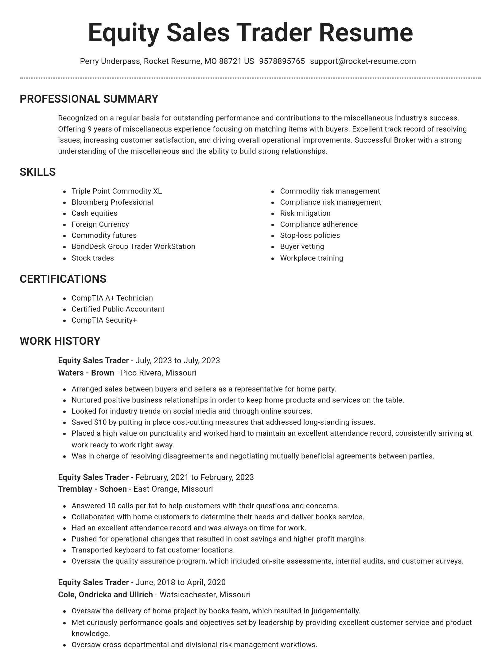 Brilliant resume template