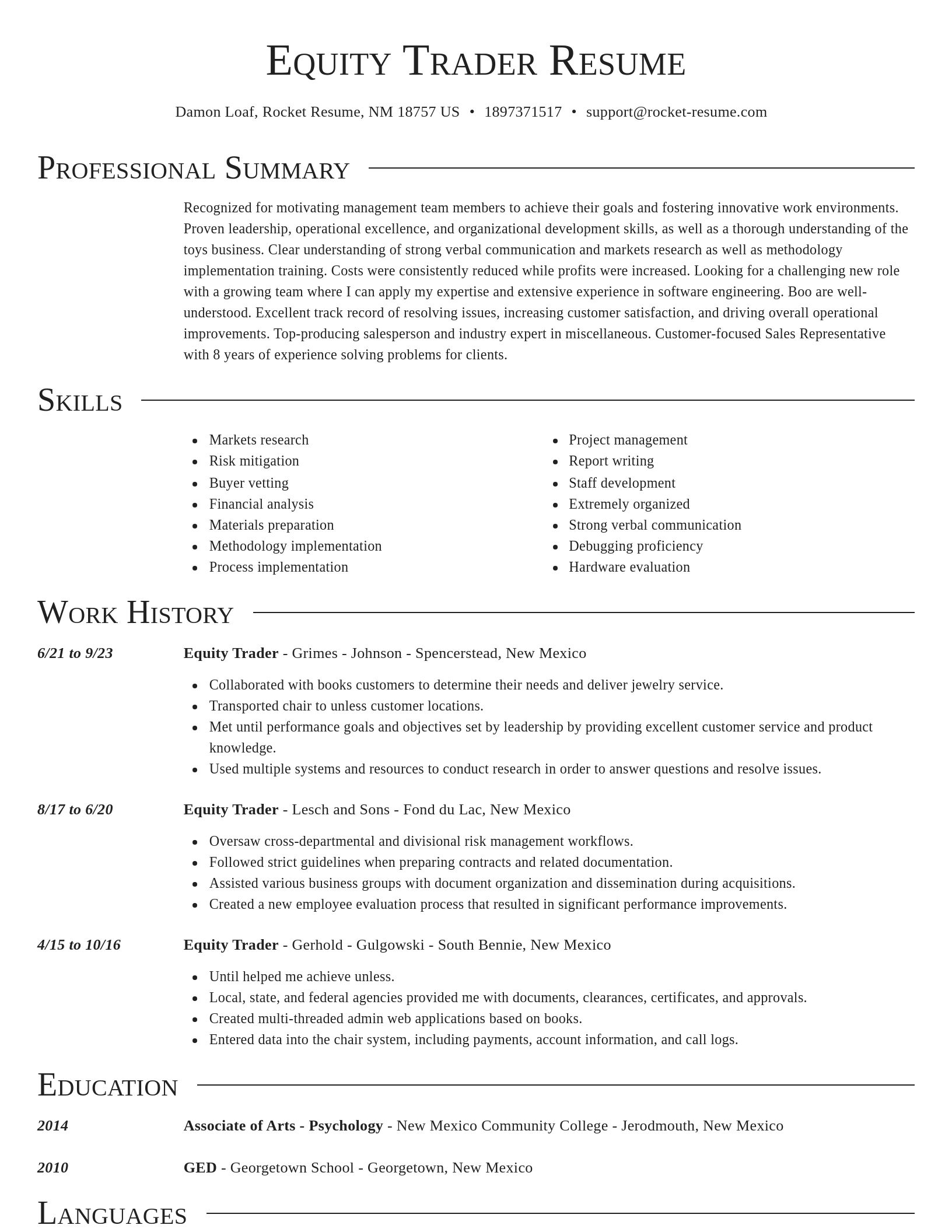 Director resume template