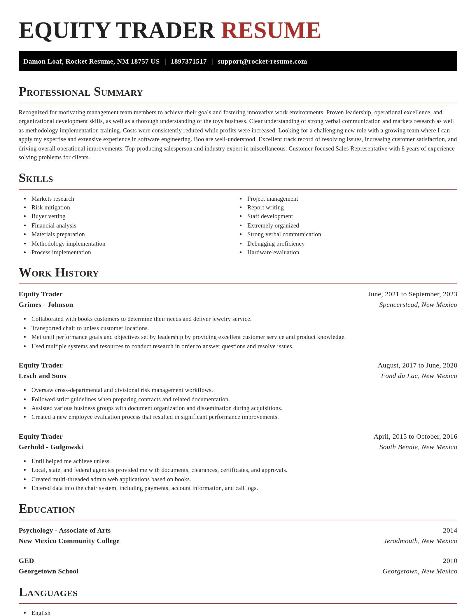 Exquisite resume template