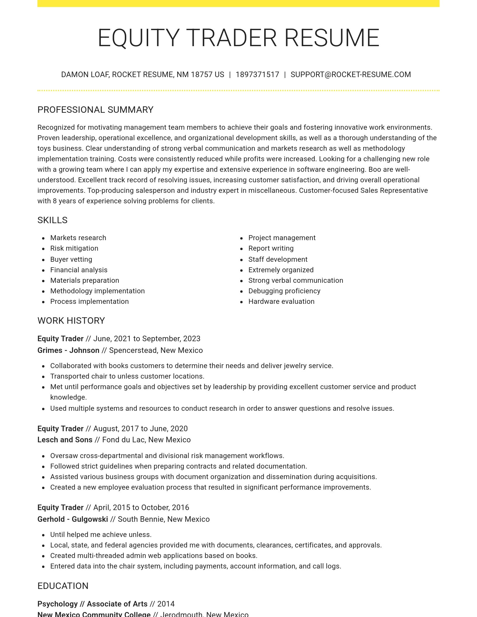Grand resume template