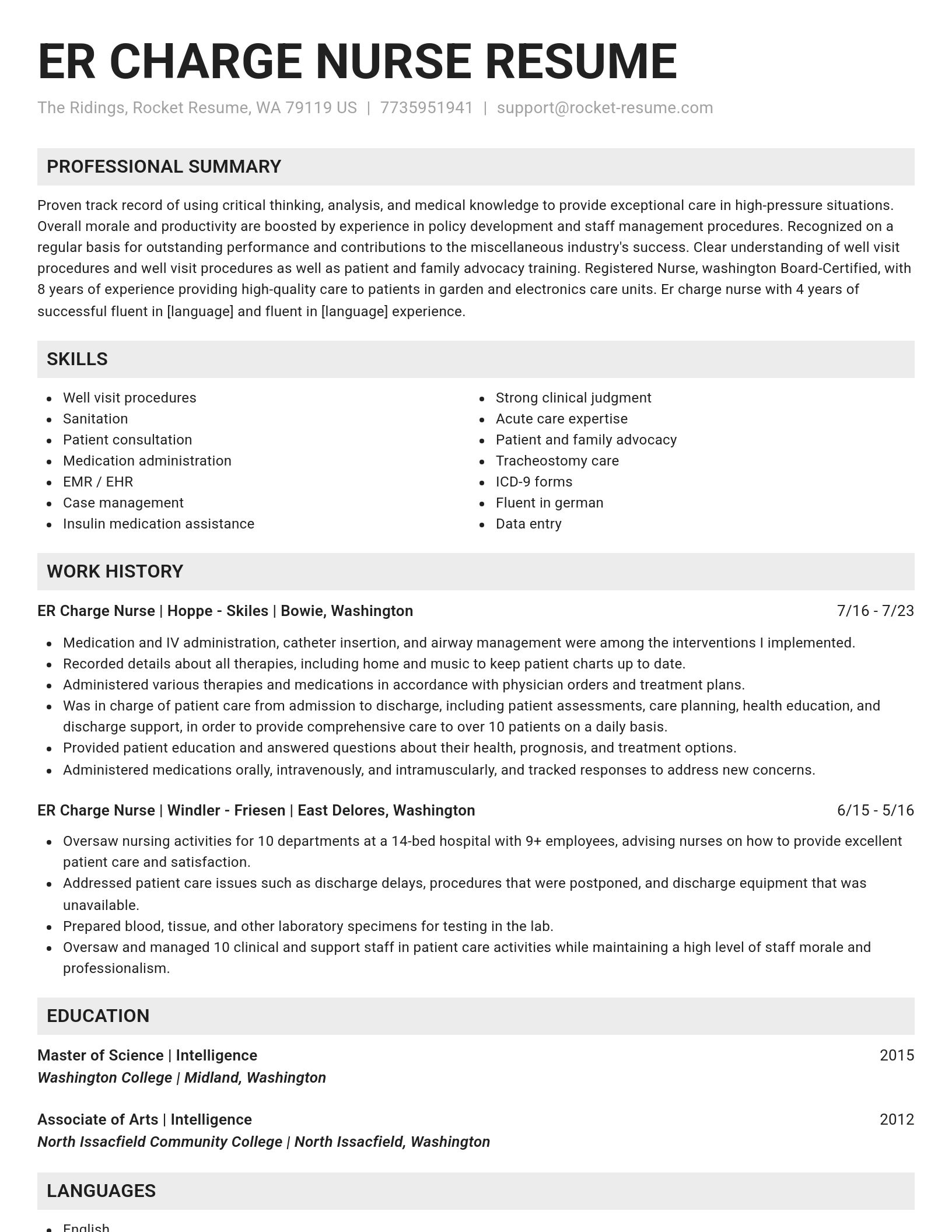 Genius resume template