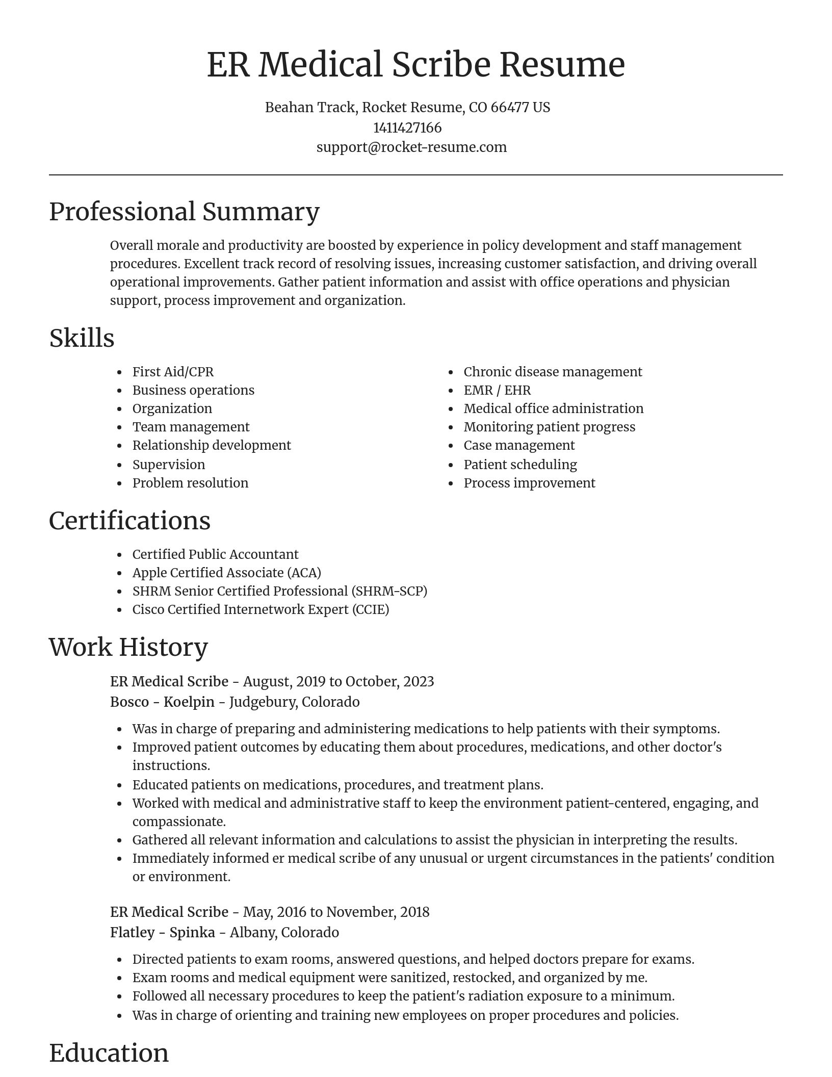 Focal Point resume template