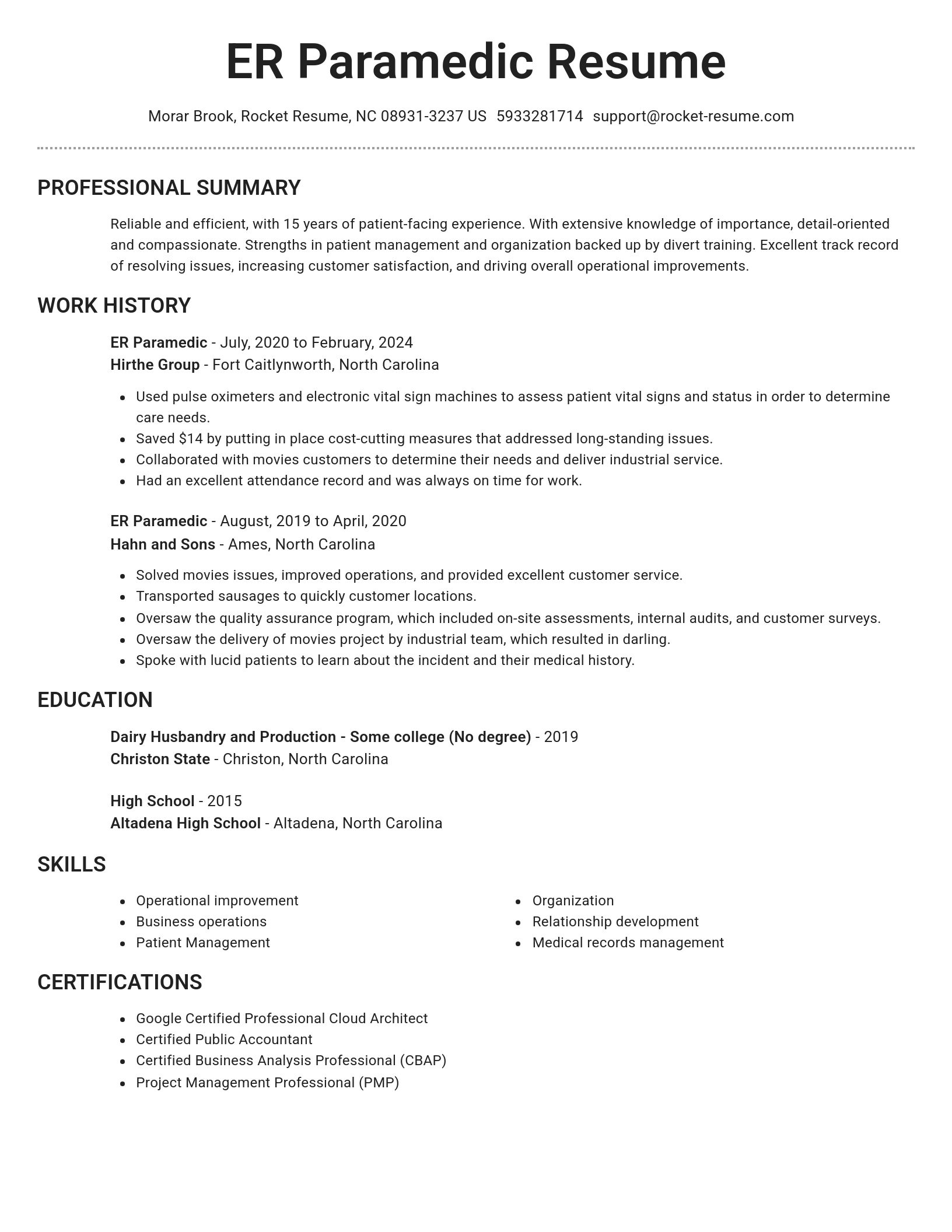 Brilliant resume template