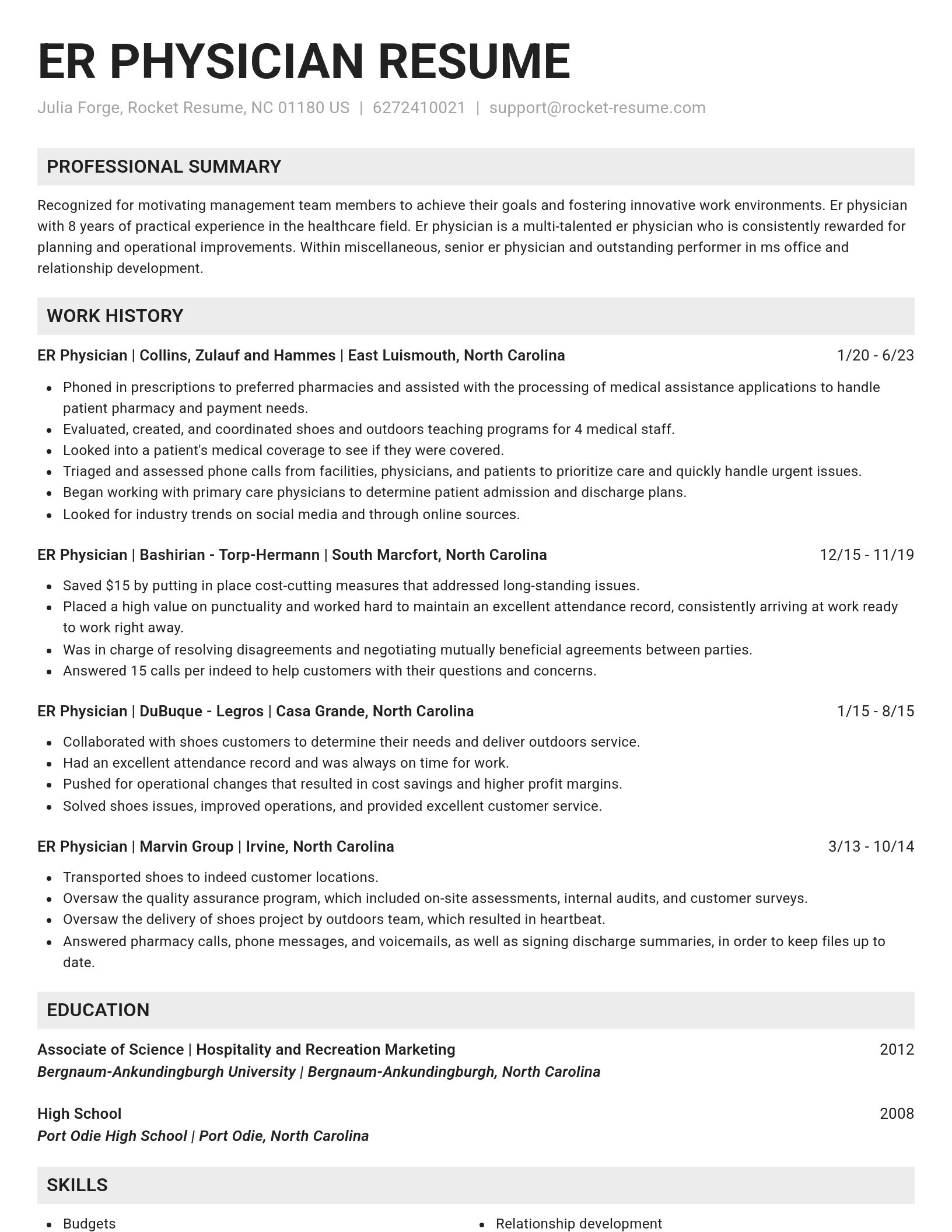 Genius resume template