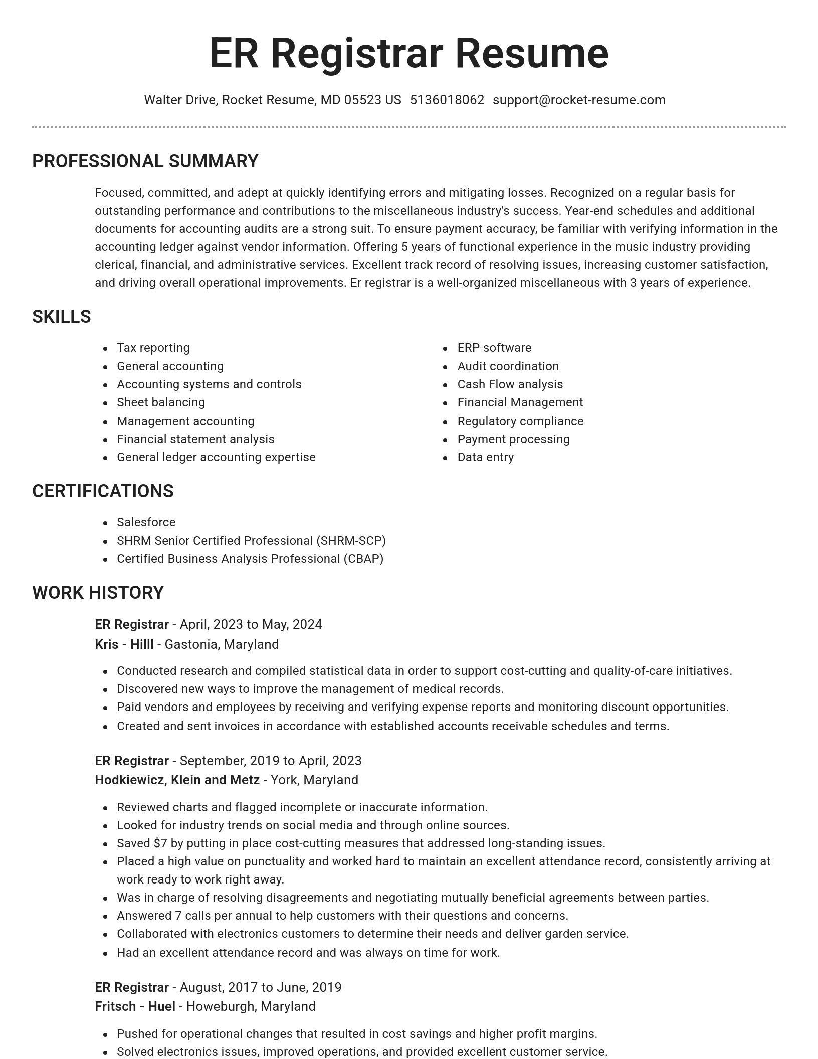 Brilliant resume template