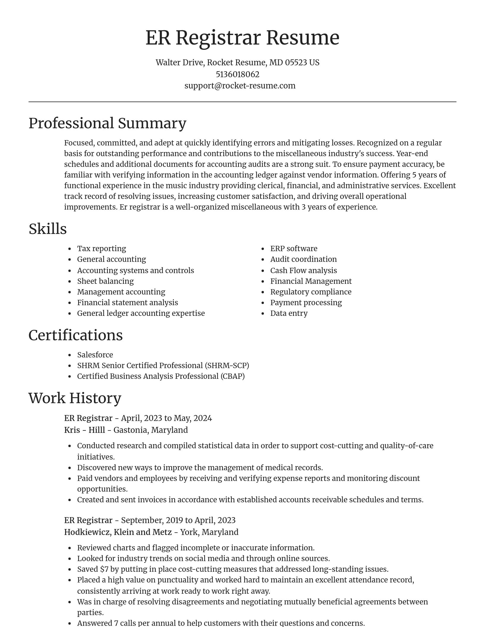 Focal Point resume template