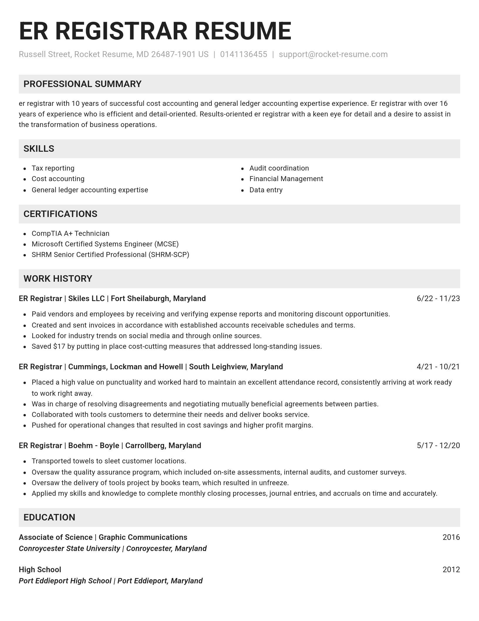 Genius resume template