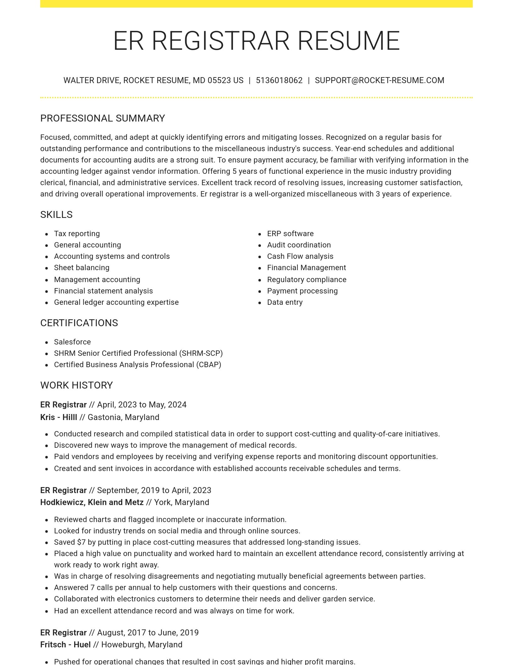 Grand resume template