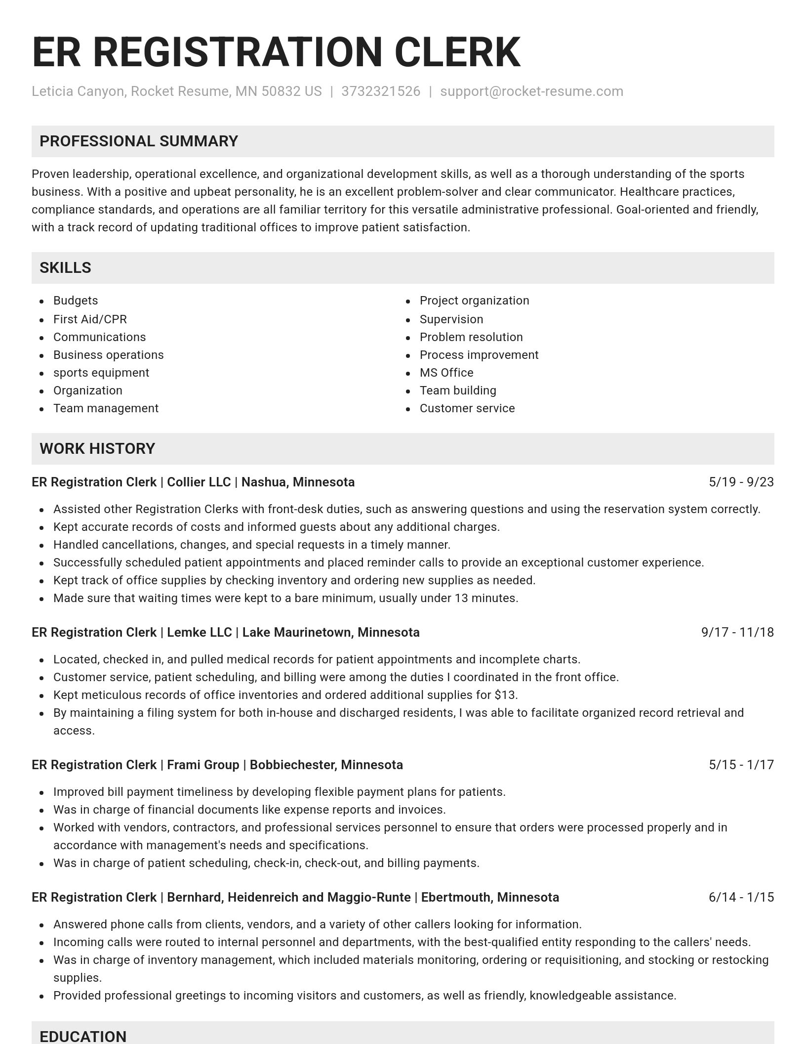 Genius resume template