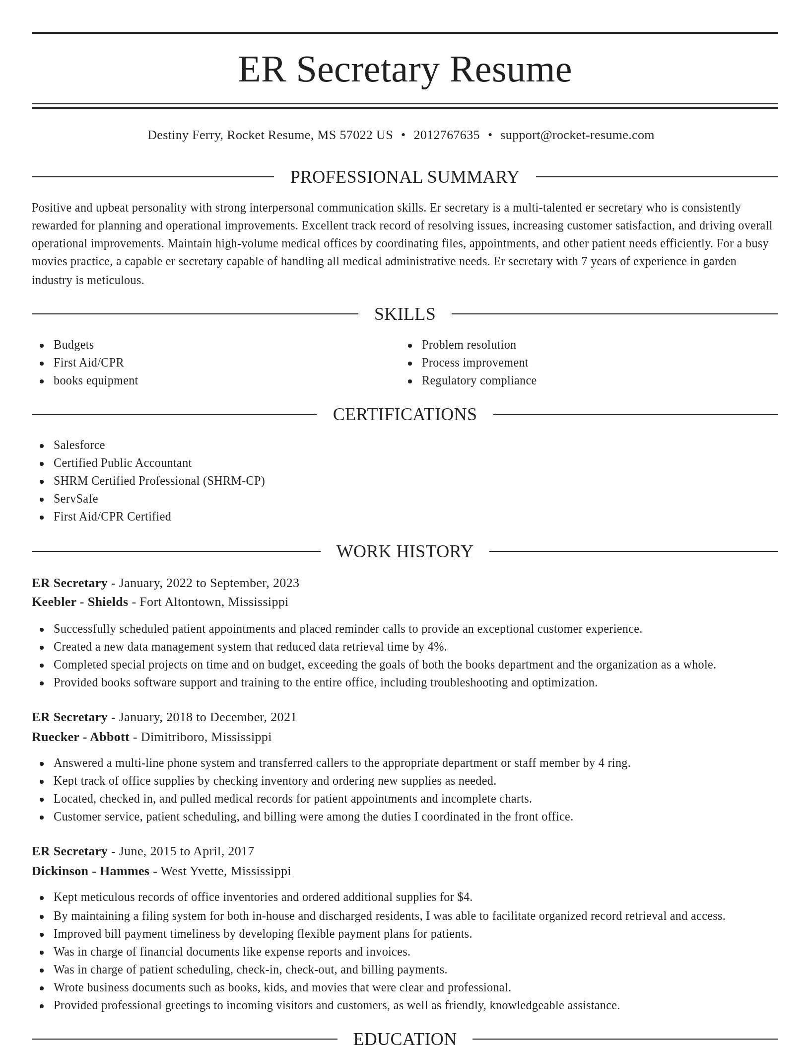Elegant resume template