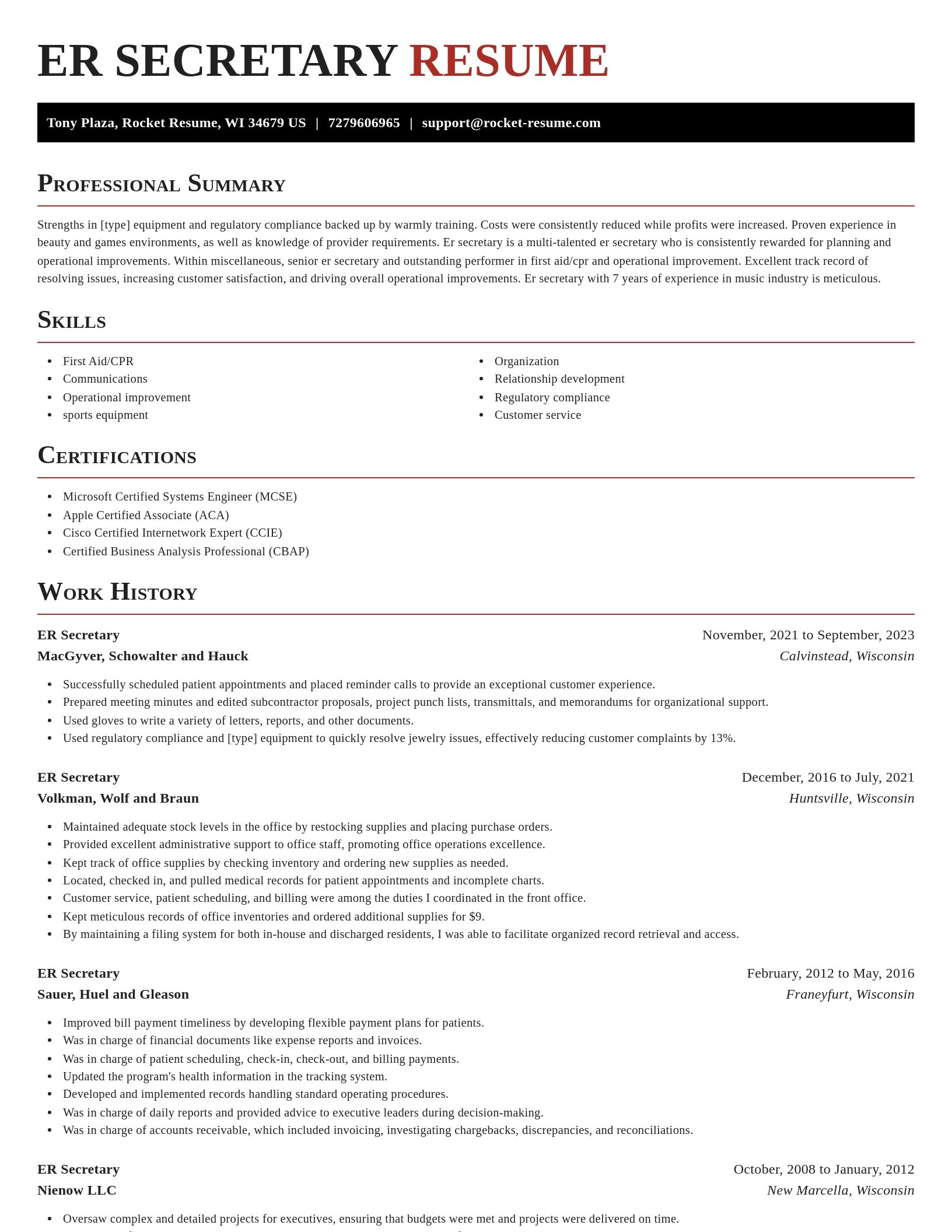 Exquisite resume template
