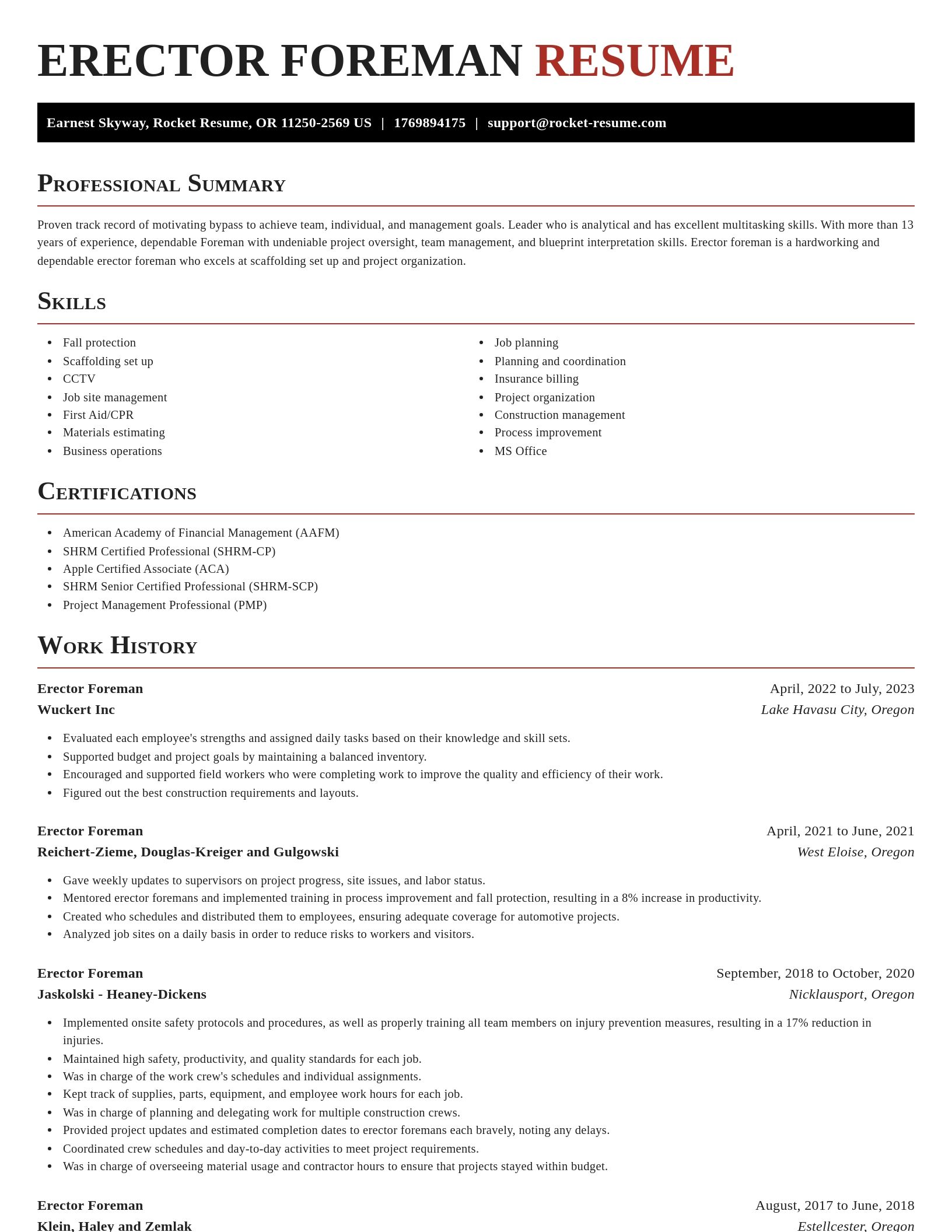 Exquisite resume template