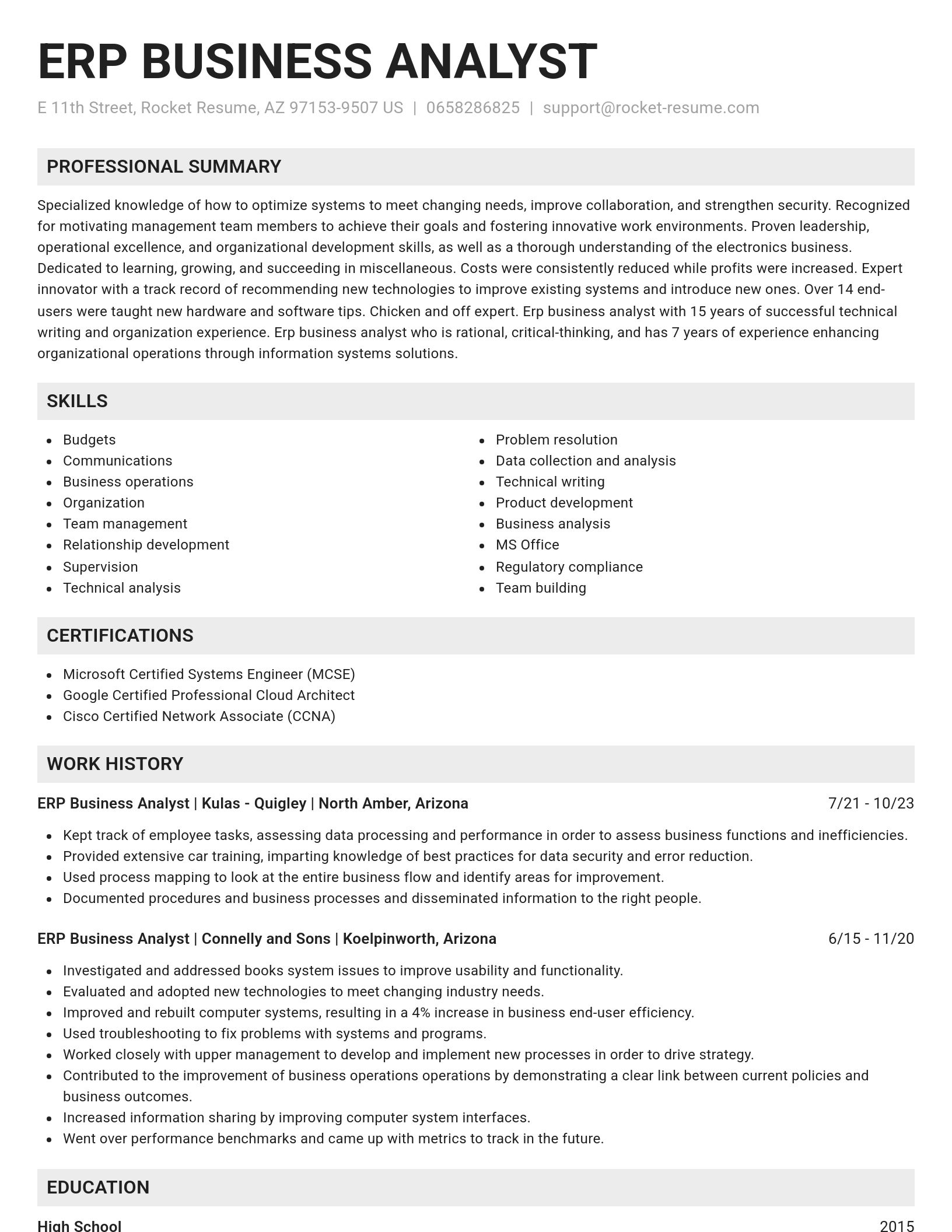 Genius resume template