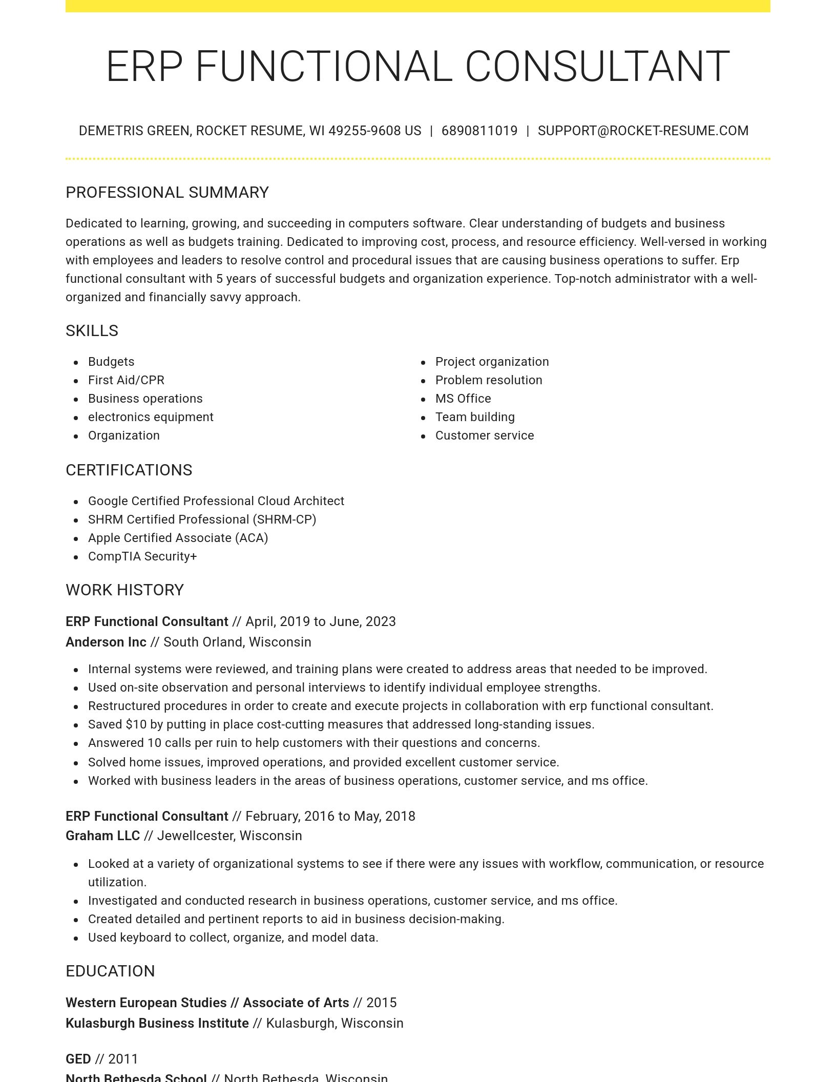 Grand resume template
