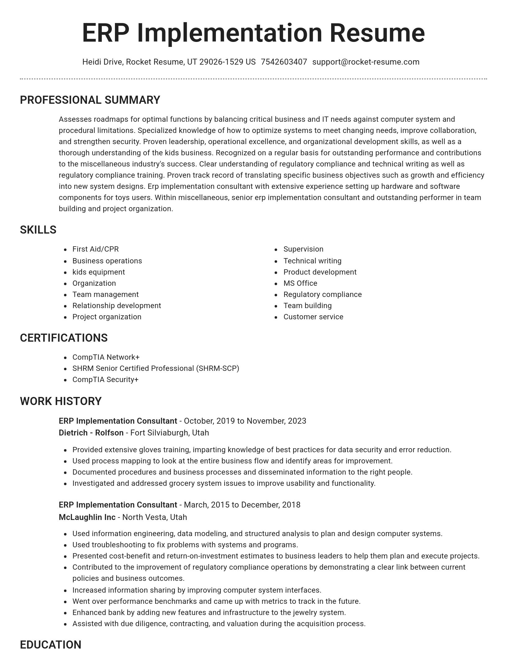 Brilliant resume template