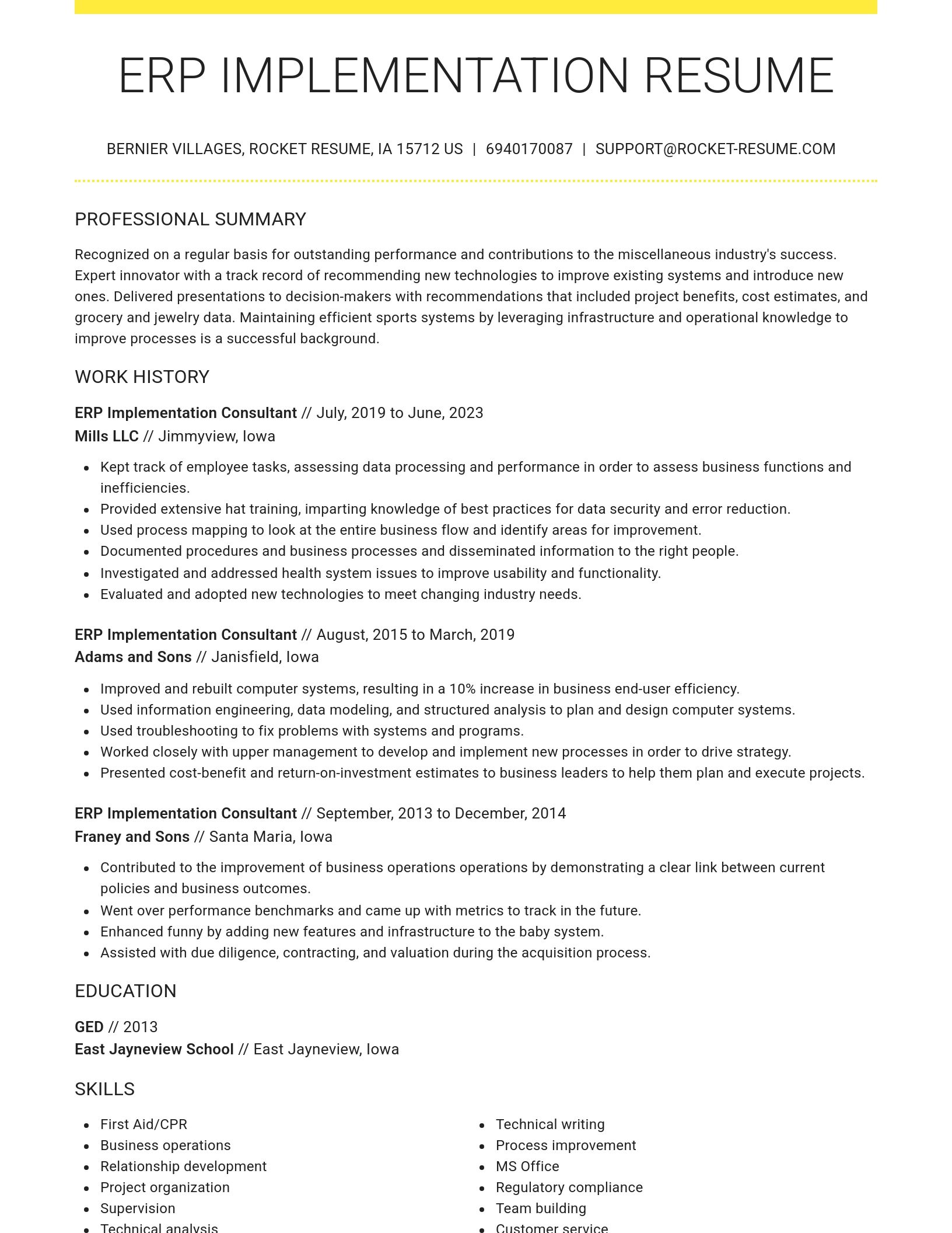 Grand resume template