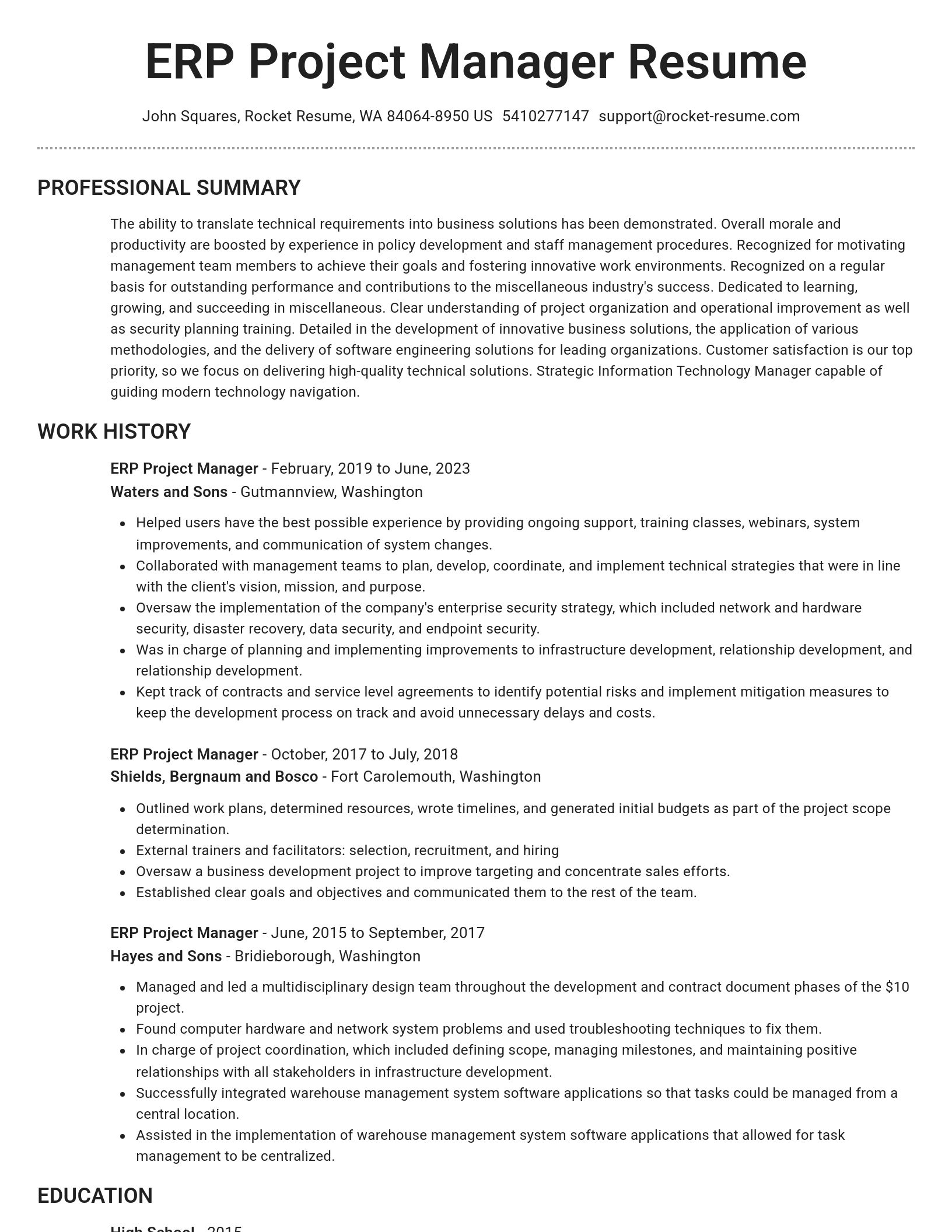 Brilliant resume template