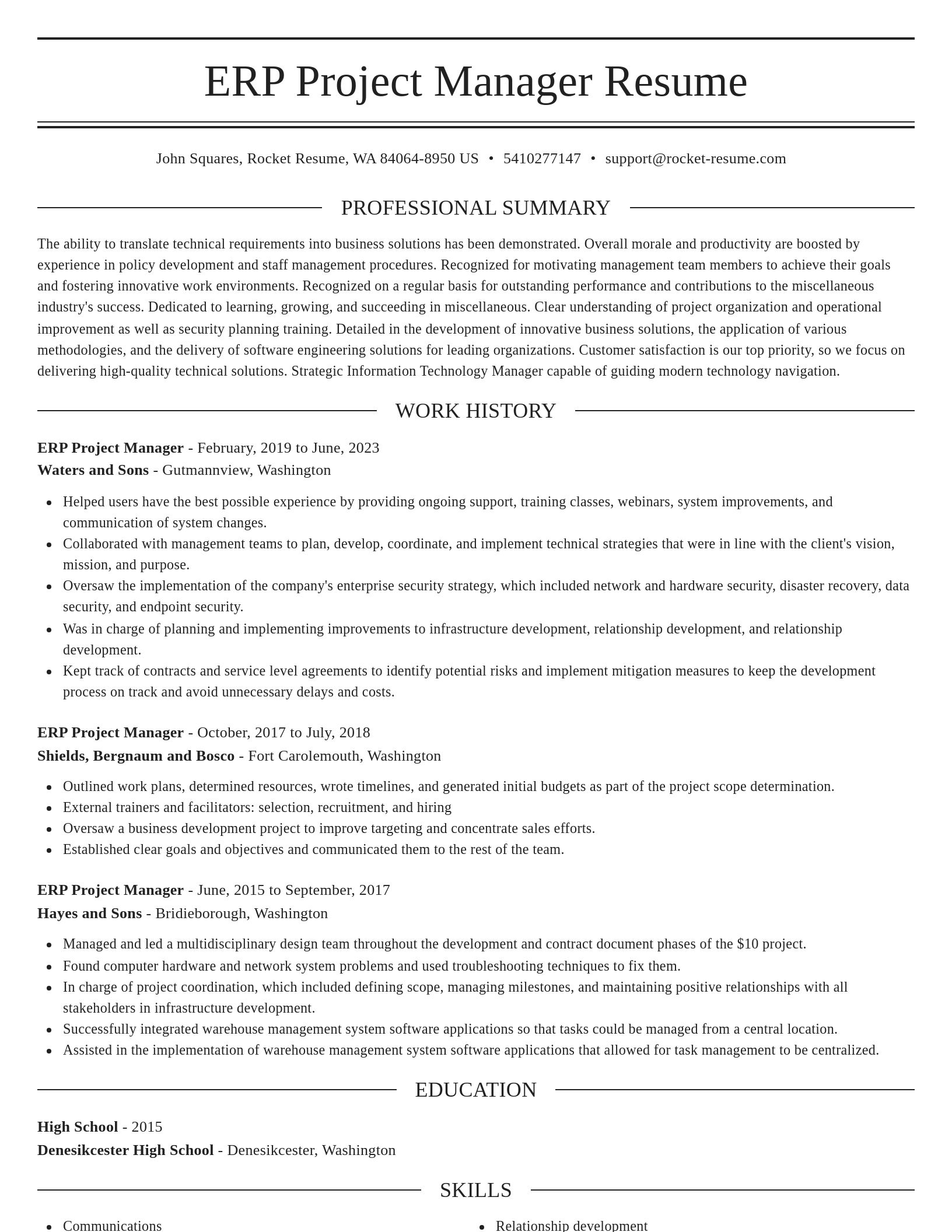 Elegant resume template