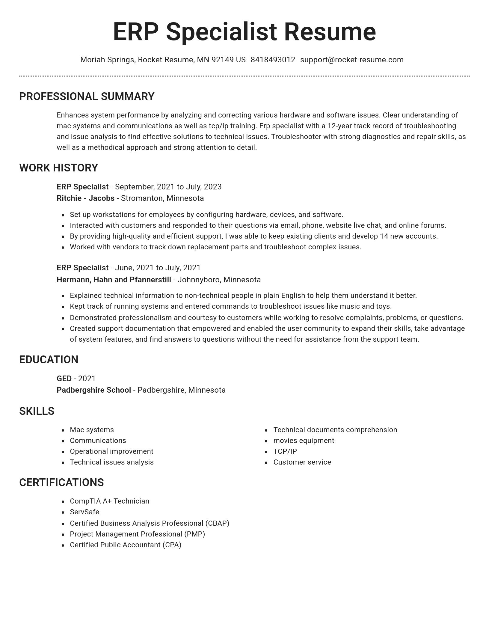 Brilliant resume template