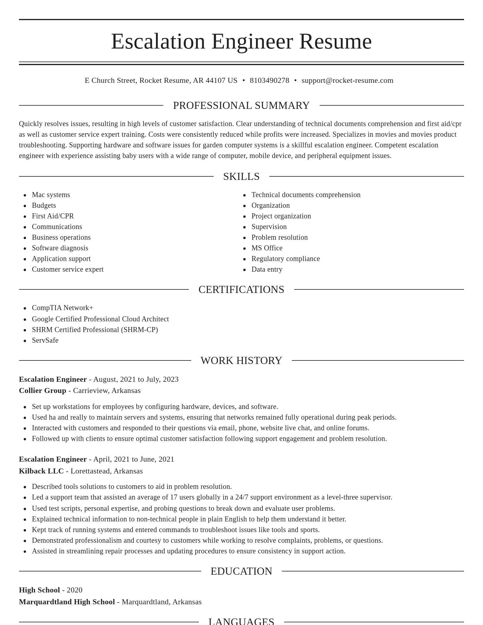 Elegant resume template