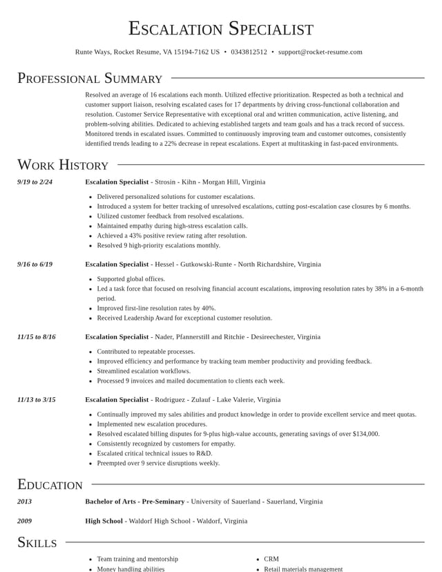 Director resume template