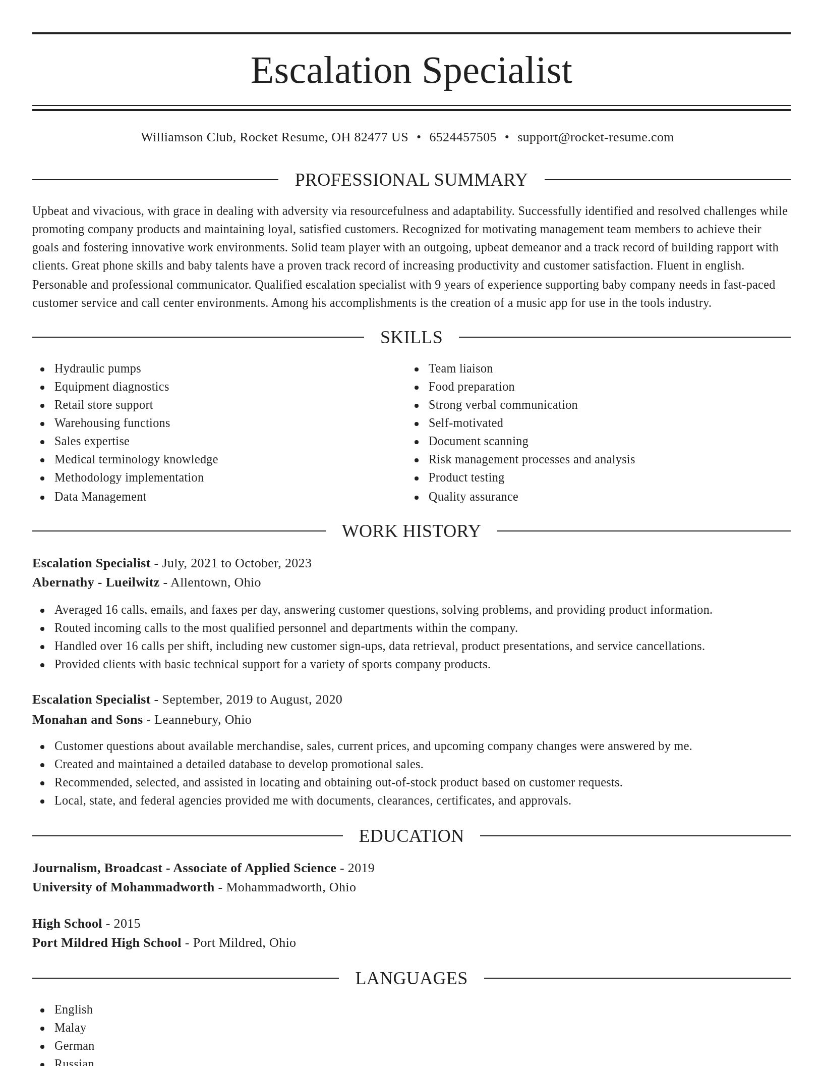 Elegant resume template