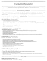 Escalation Specialist resume template