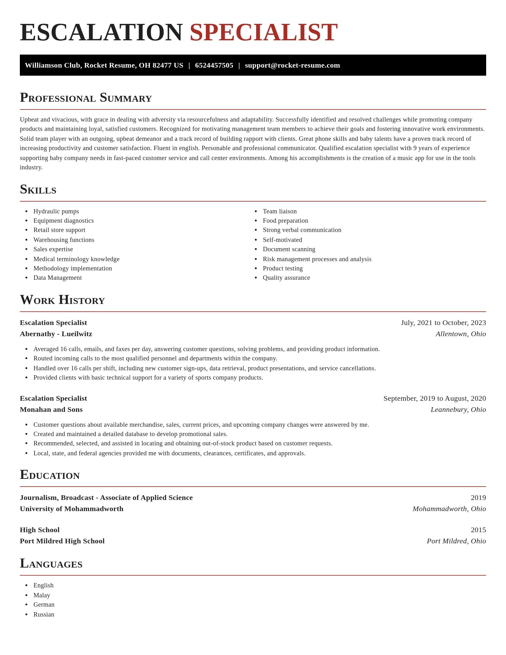 Exquisite resume template