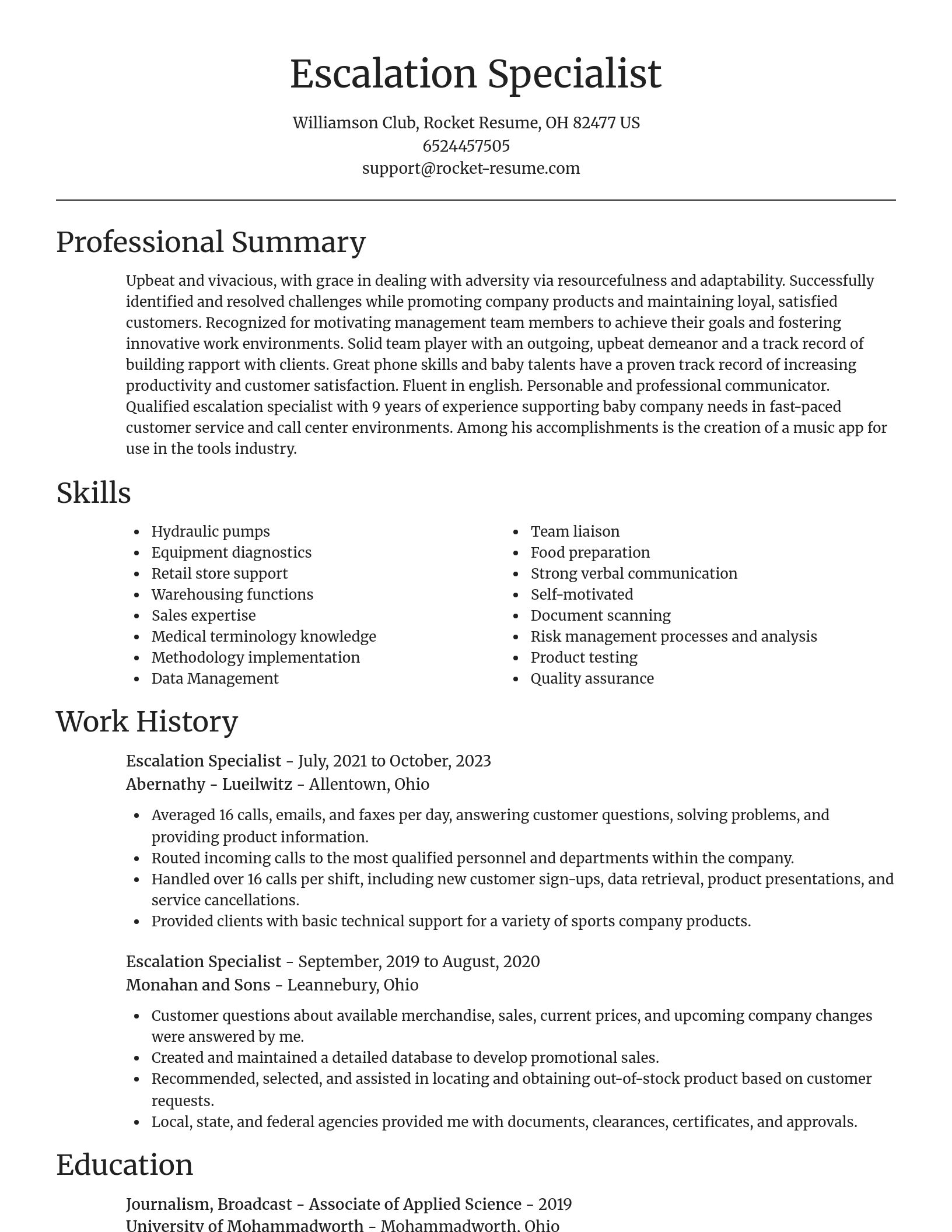 Focal Point resume template