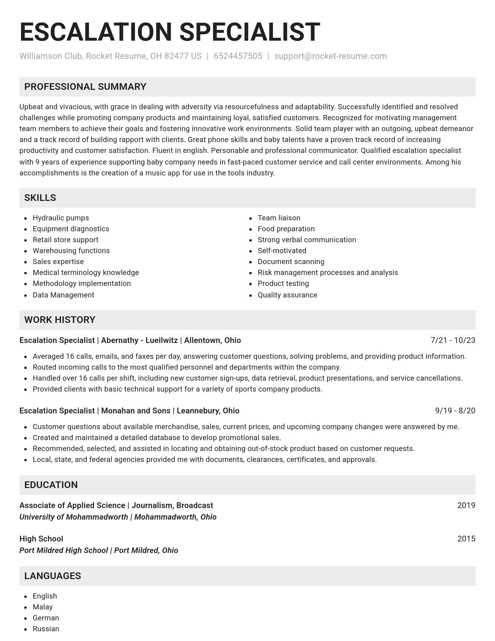 Genius resume template