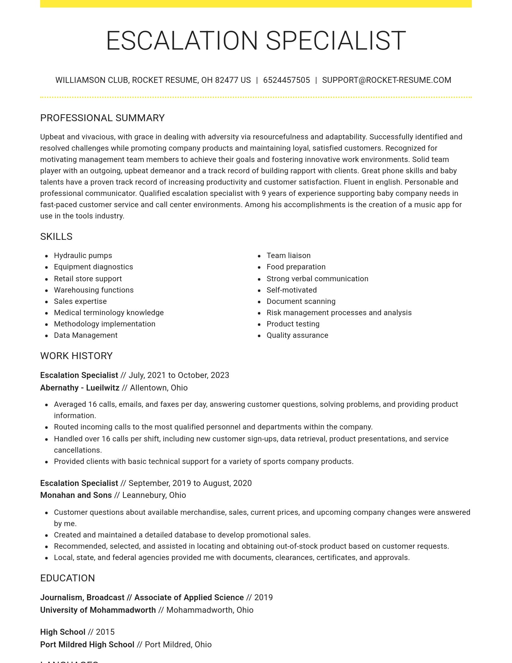 Grand resume template