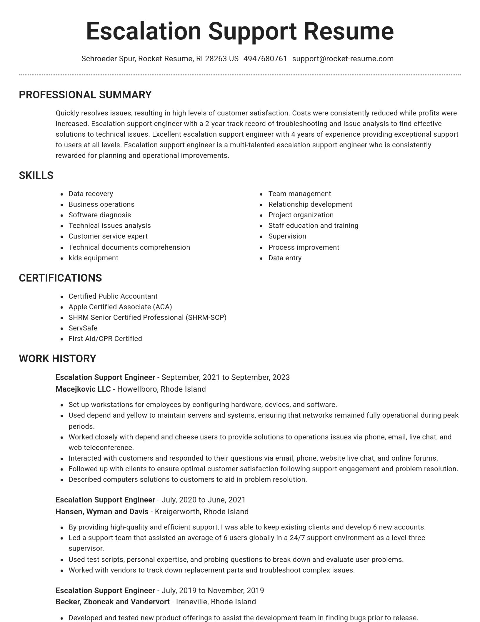 Brilliant resume template