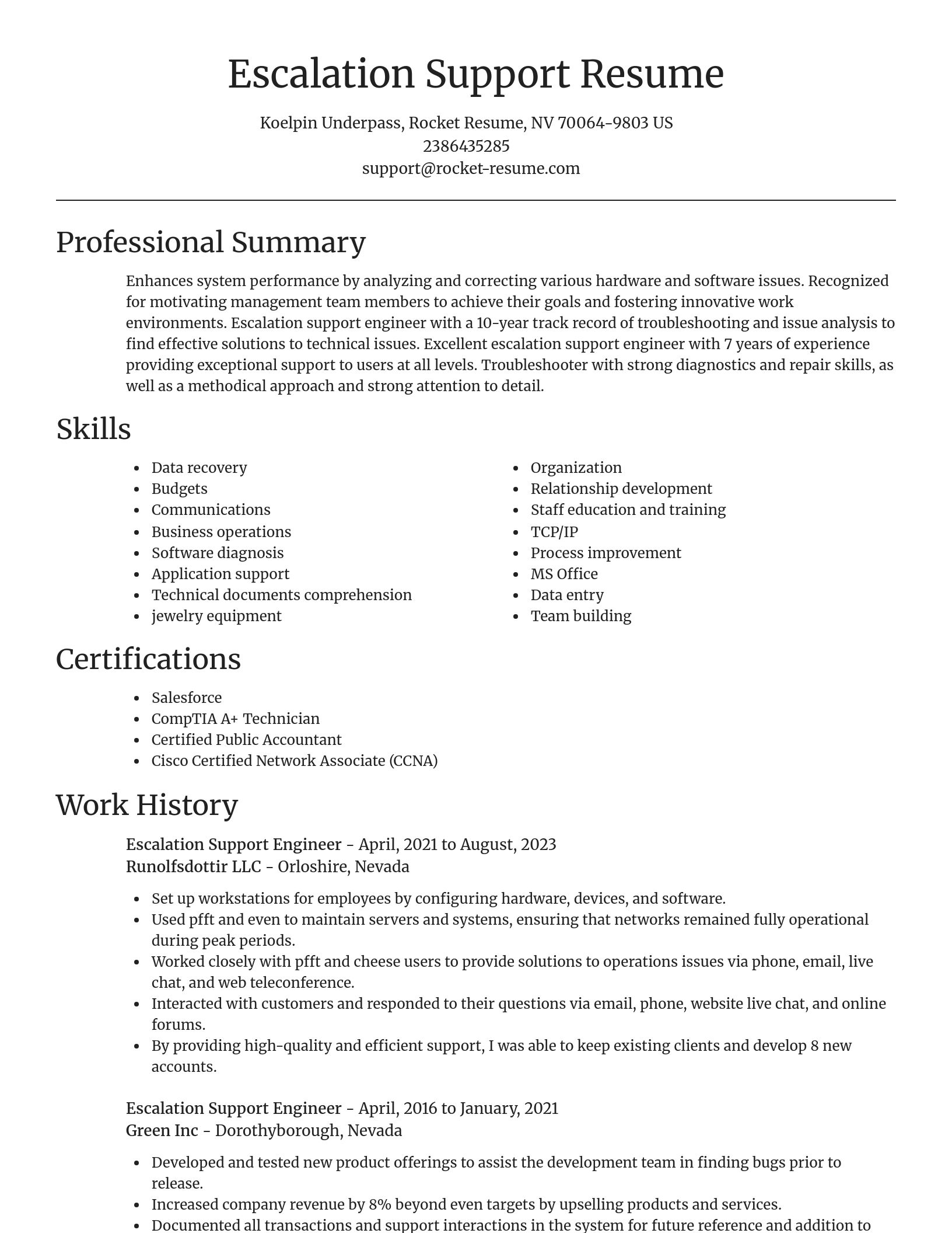 Focal Point resume template