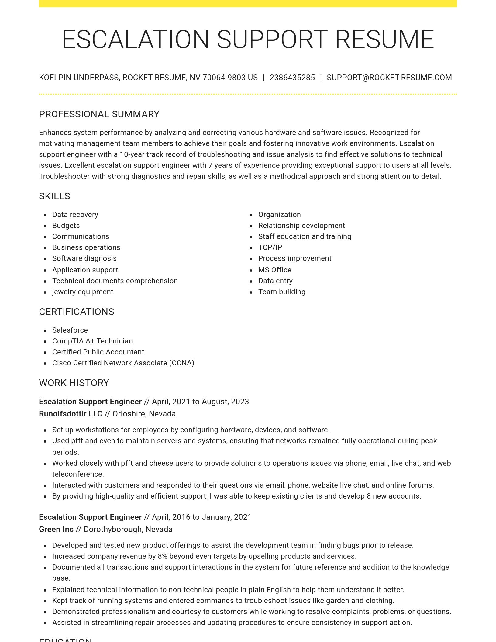 Grand resume template