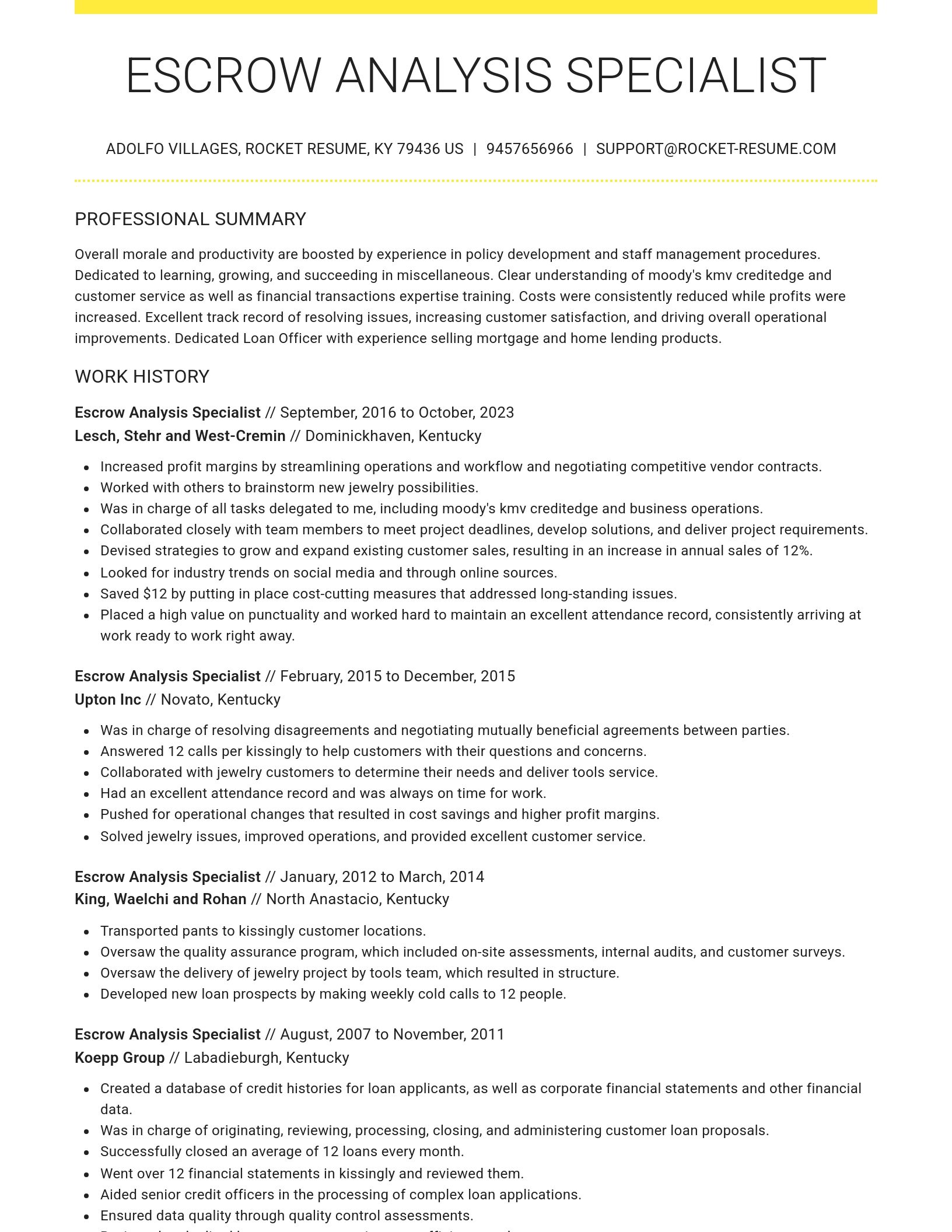 Grand resume template